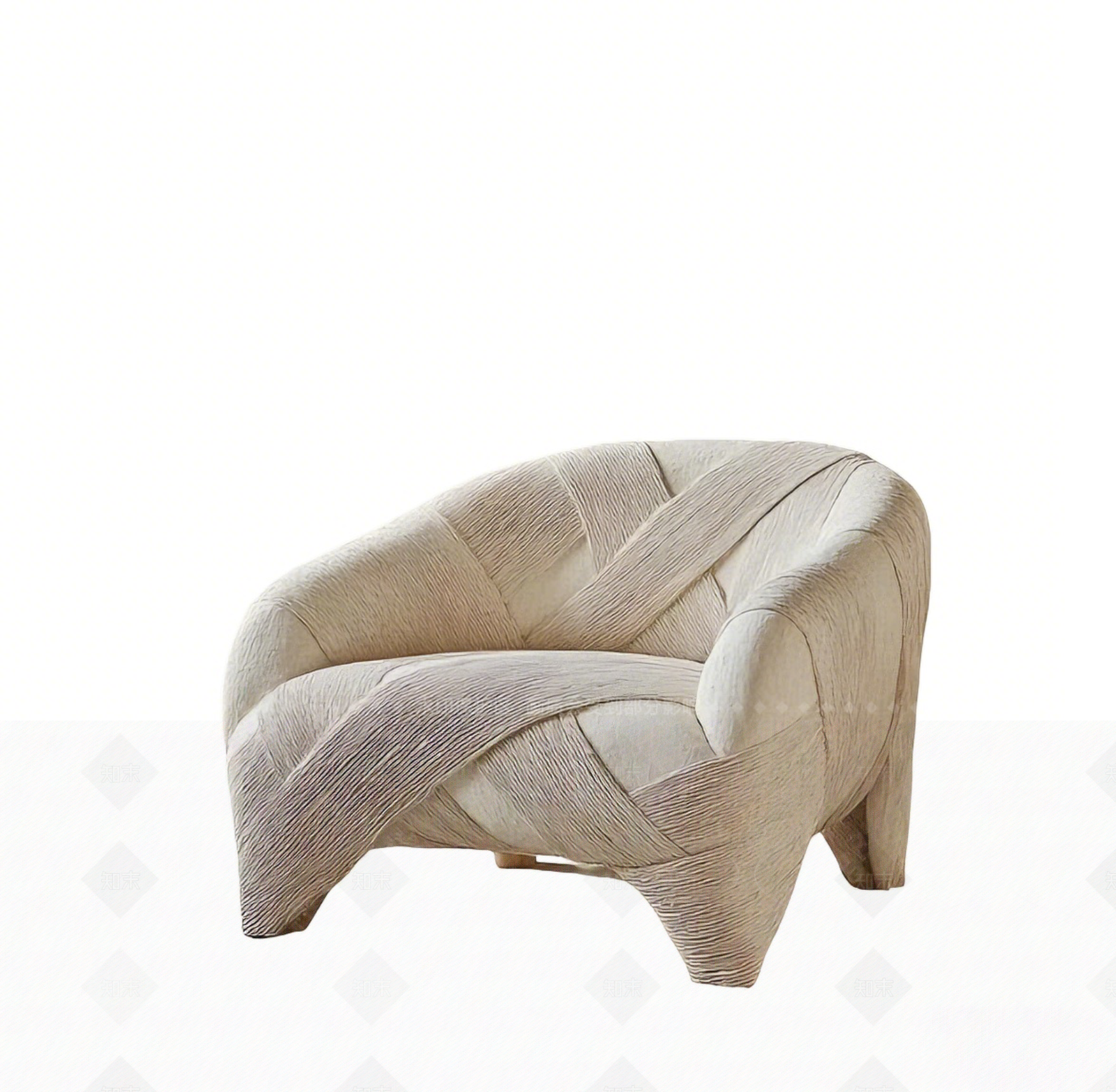 侘寂单人沙发3D模型下载【ID:1208397207】
