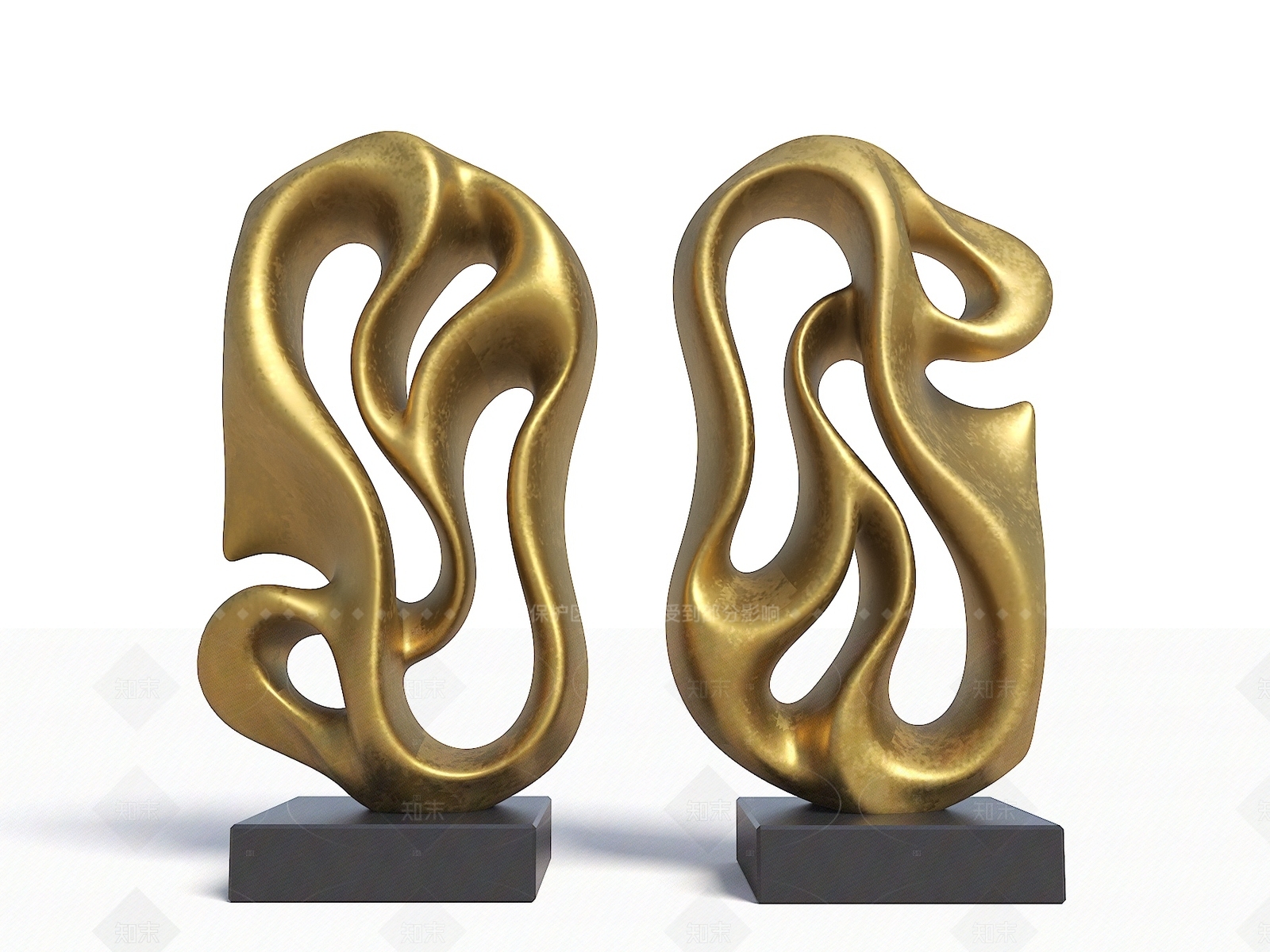 现代艺术雕塑雕塑摆件3D模型下载【ID:1208397651】