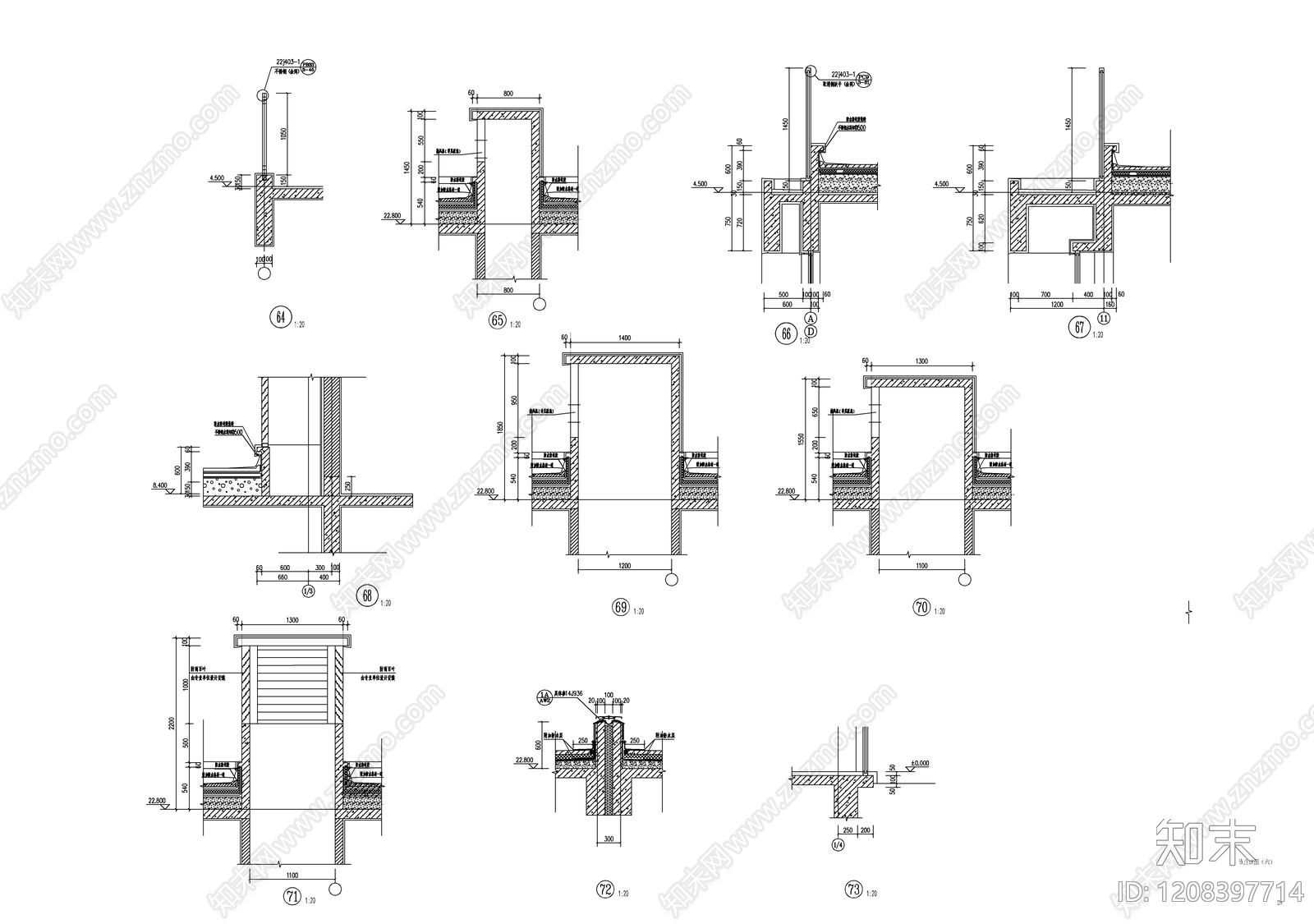 现代其他公共建筑cad施工图下载【ID:1208397714】