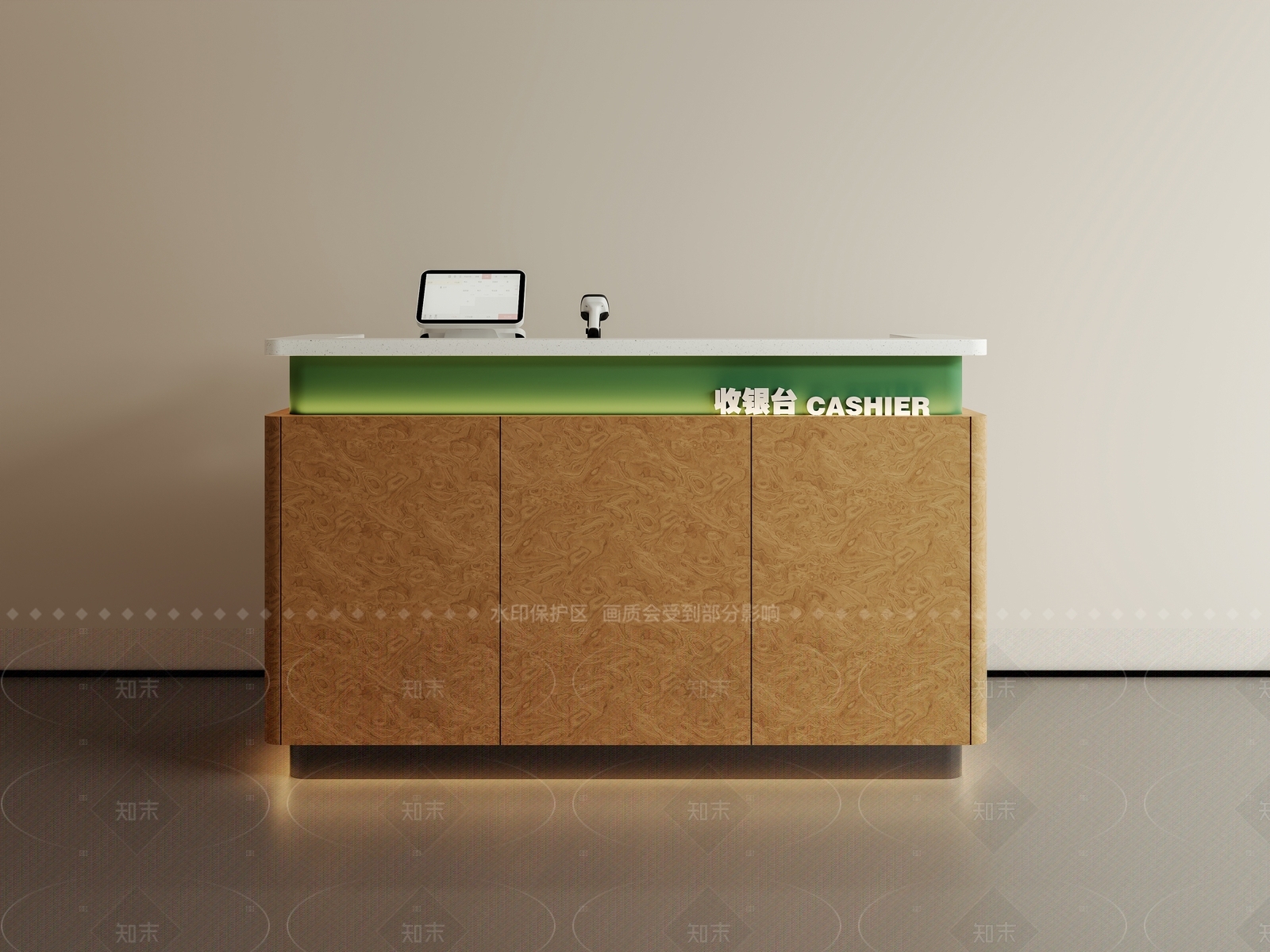 现代简约收银台3D模型下载【ID:1208400260】