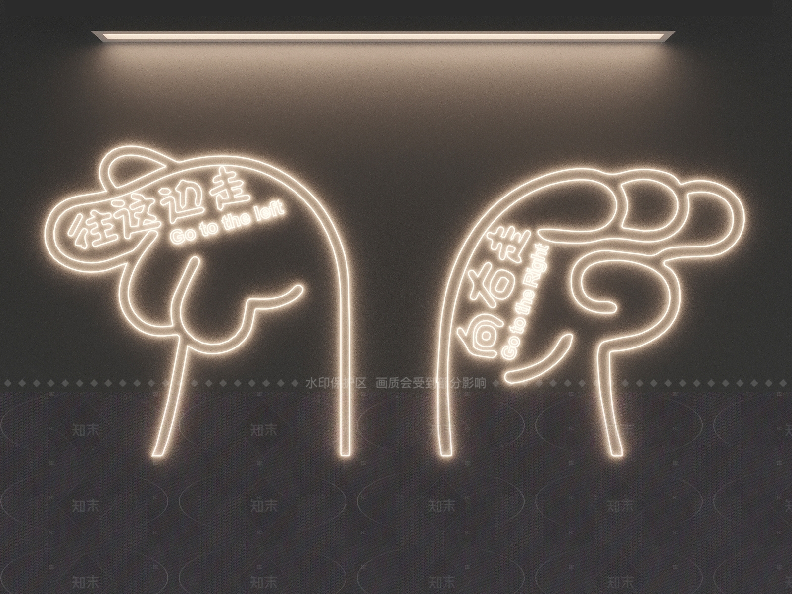 现代霓虹灯SU模型下载【ID:1208403045】