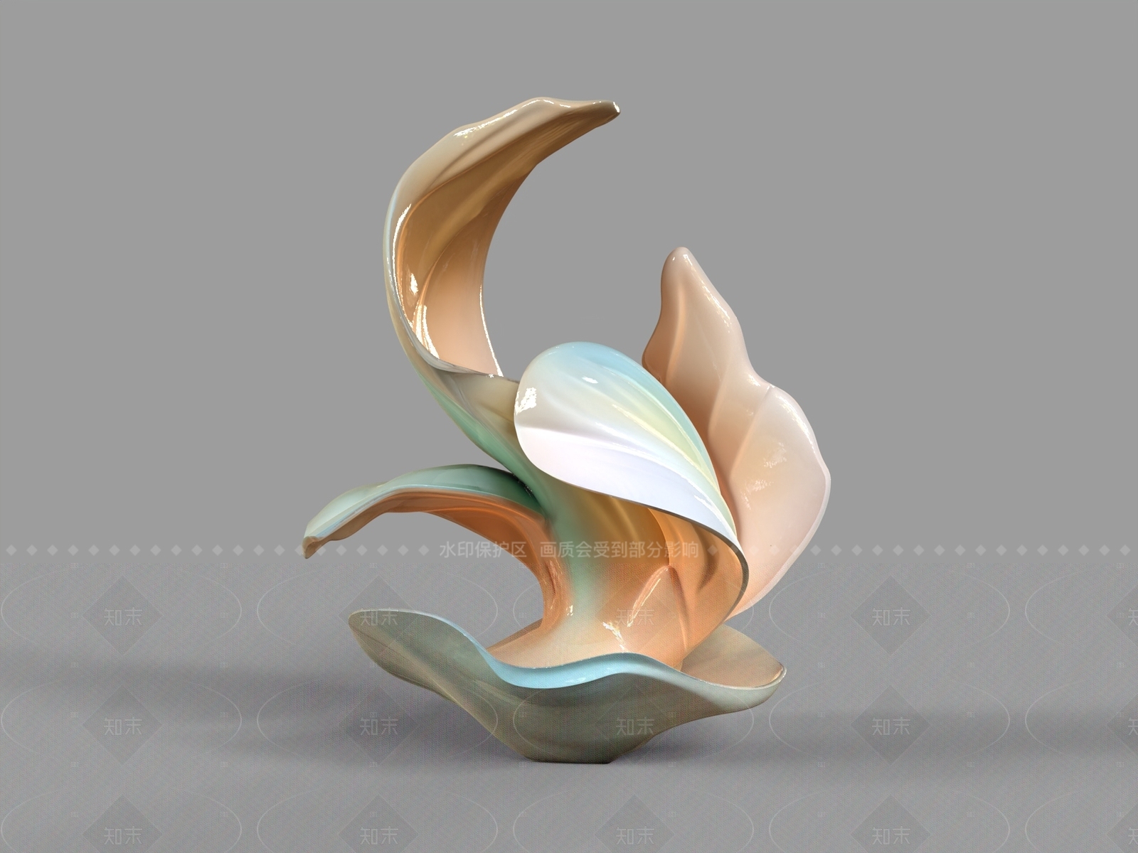 流体雕塑雕塑摆件3D模型下载【ID:1208403522】