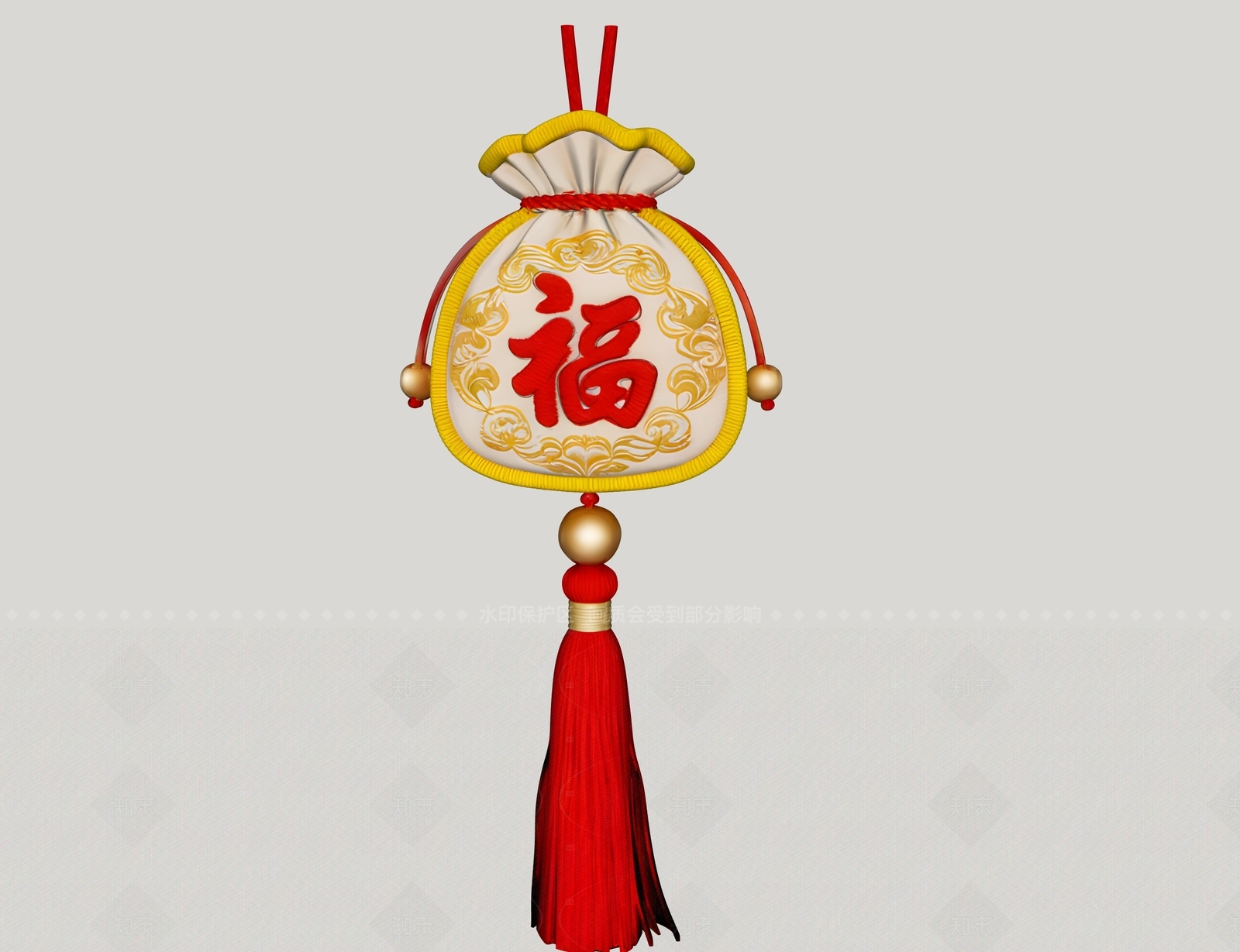 新中式挂件3D模型下载【ID:1208403702】