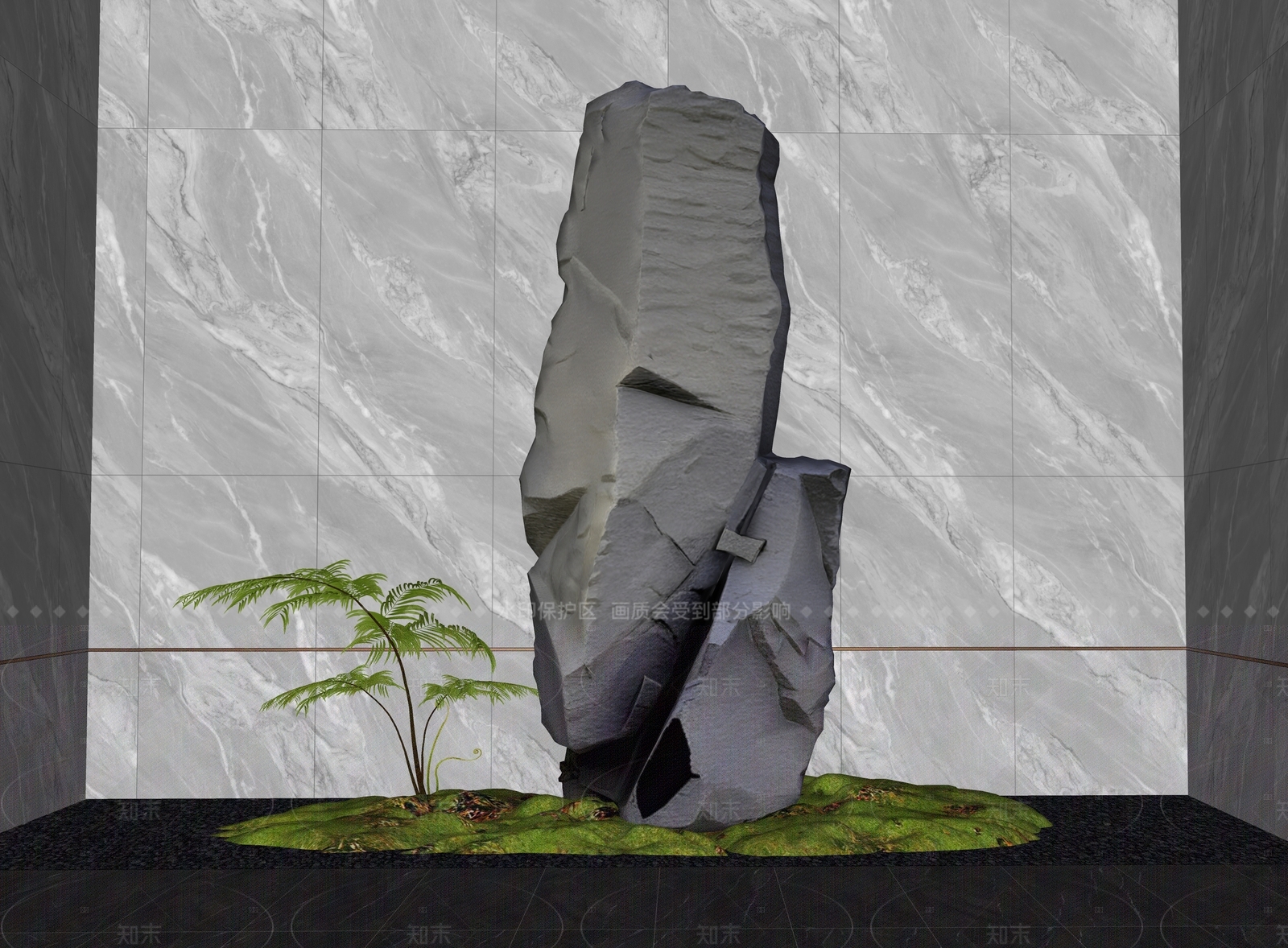 新中式日式景观石SU模型下载【ID:1208405361】