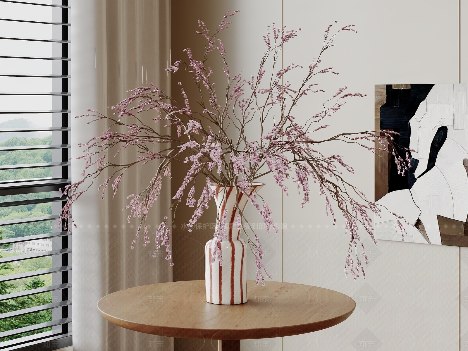 奶油风花艺3D模型下载【ID:1208406536】