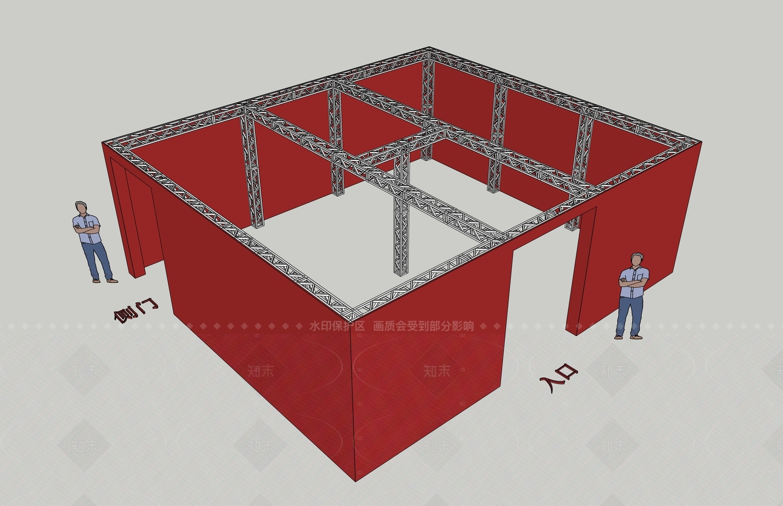 现代商场建筑SU模型下载【ID:1208411696】