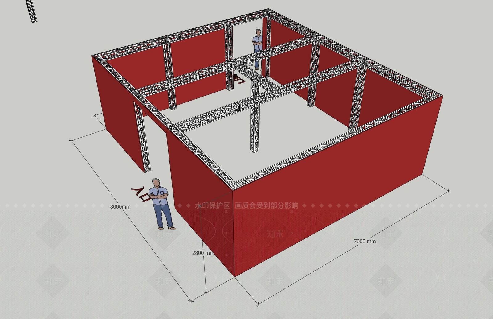 现代商场建筑SU模型下载【ID:1208411696】