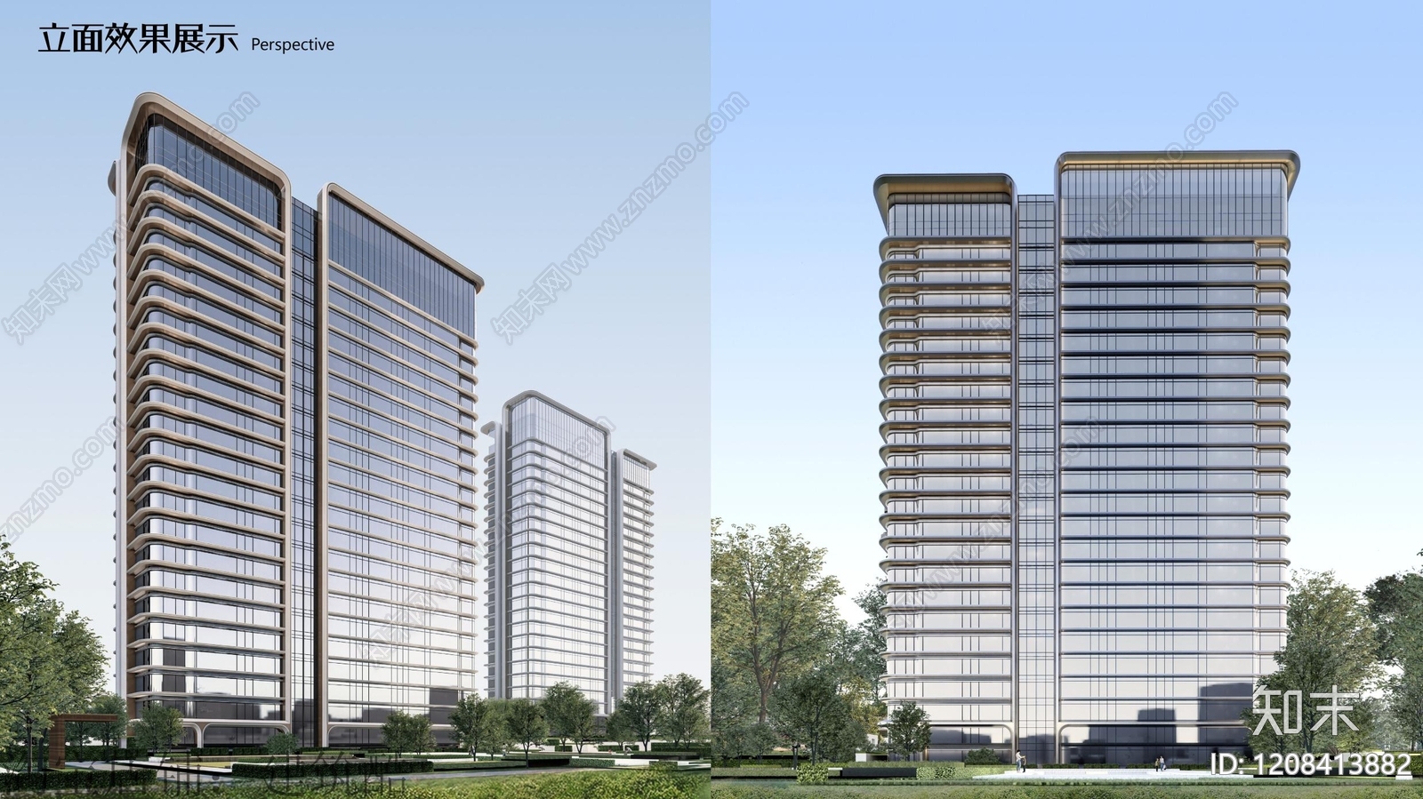 现代小区建筑下载【ID:1208413882】