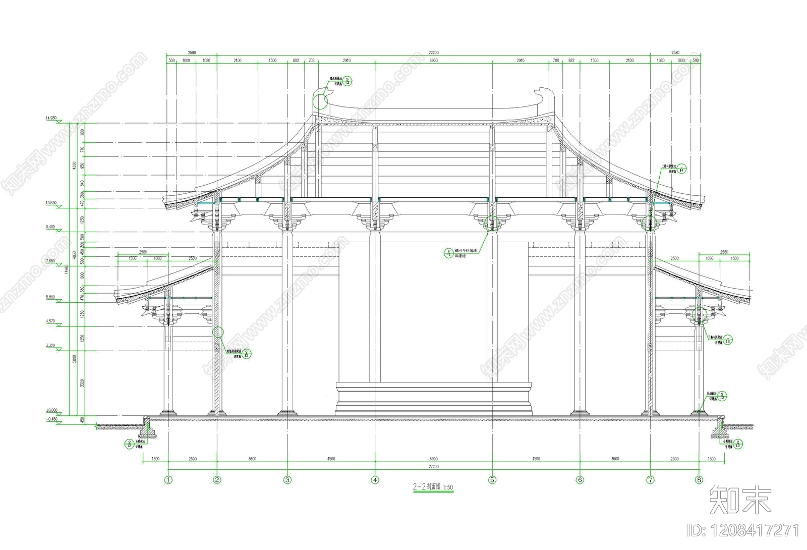 其他古建筑cad施工图下载【ID:1208417271】