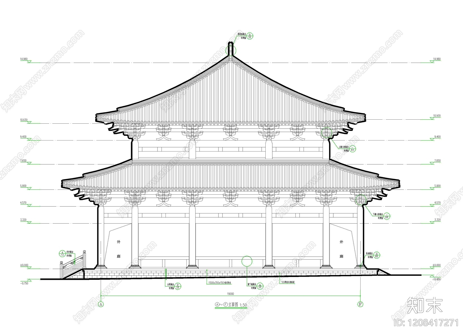 其他古建筑cad施工图下载【ID:1208417271】
