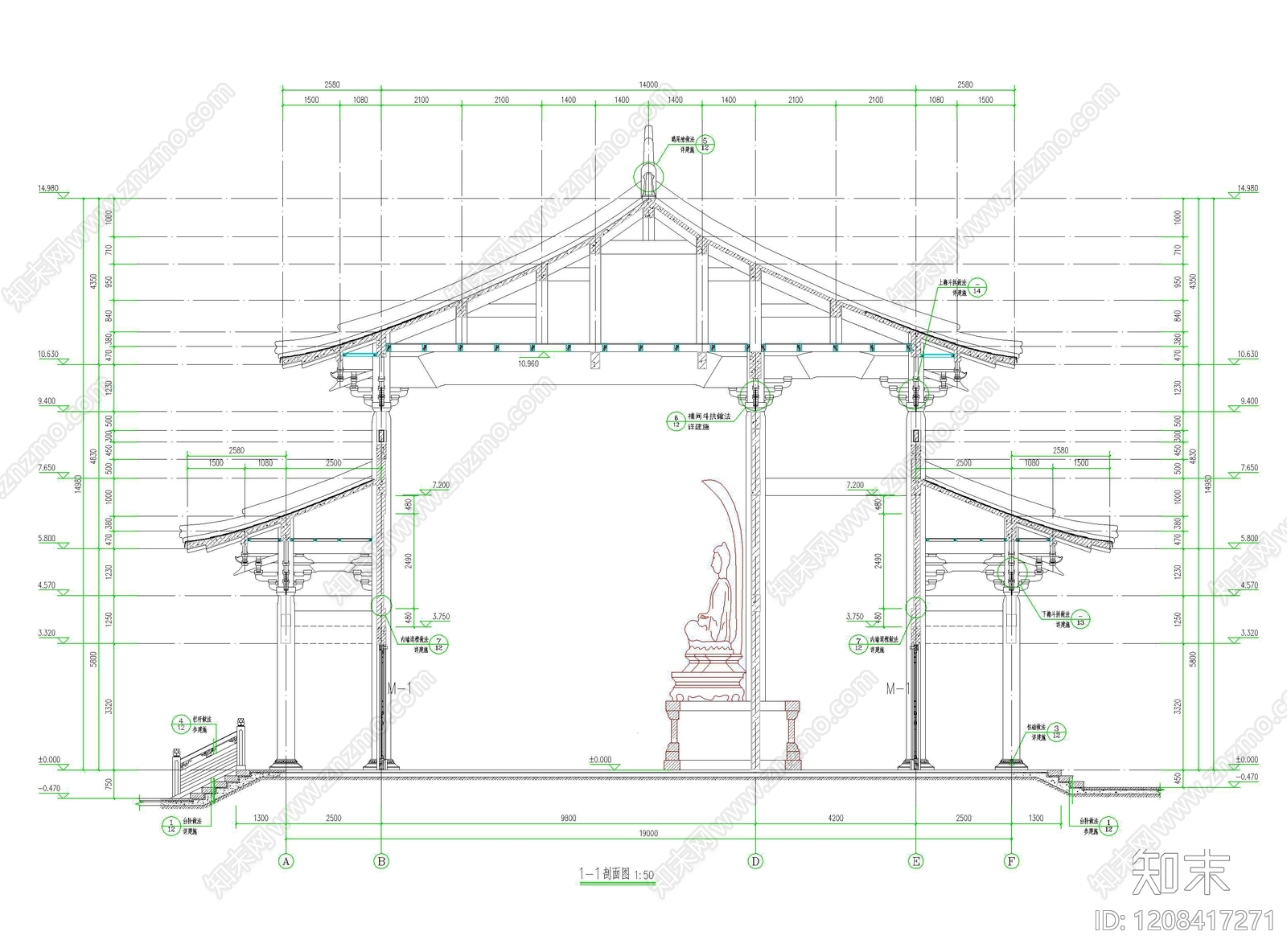 其他古建筑cad施工图下载【ID:1208417271】