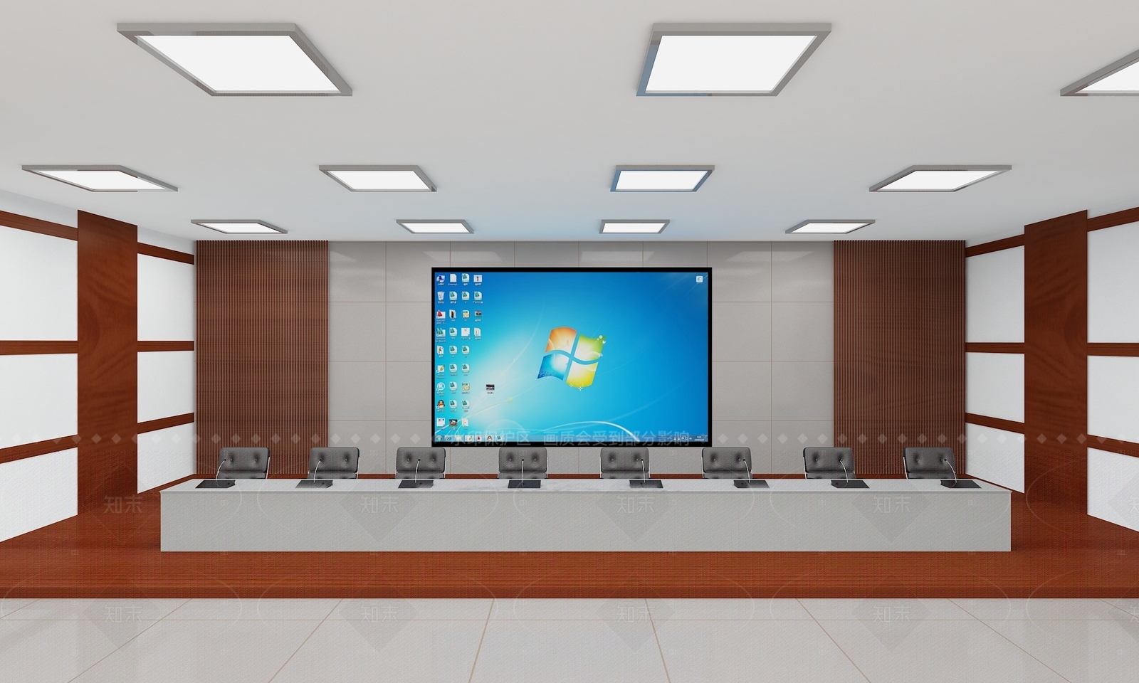 现代简约会议室3D模型下载【ID:1208418203】