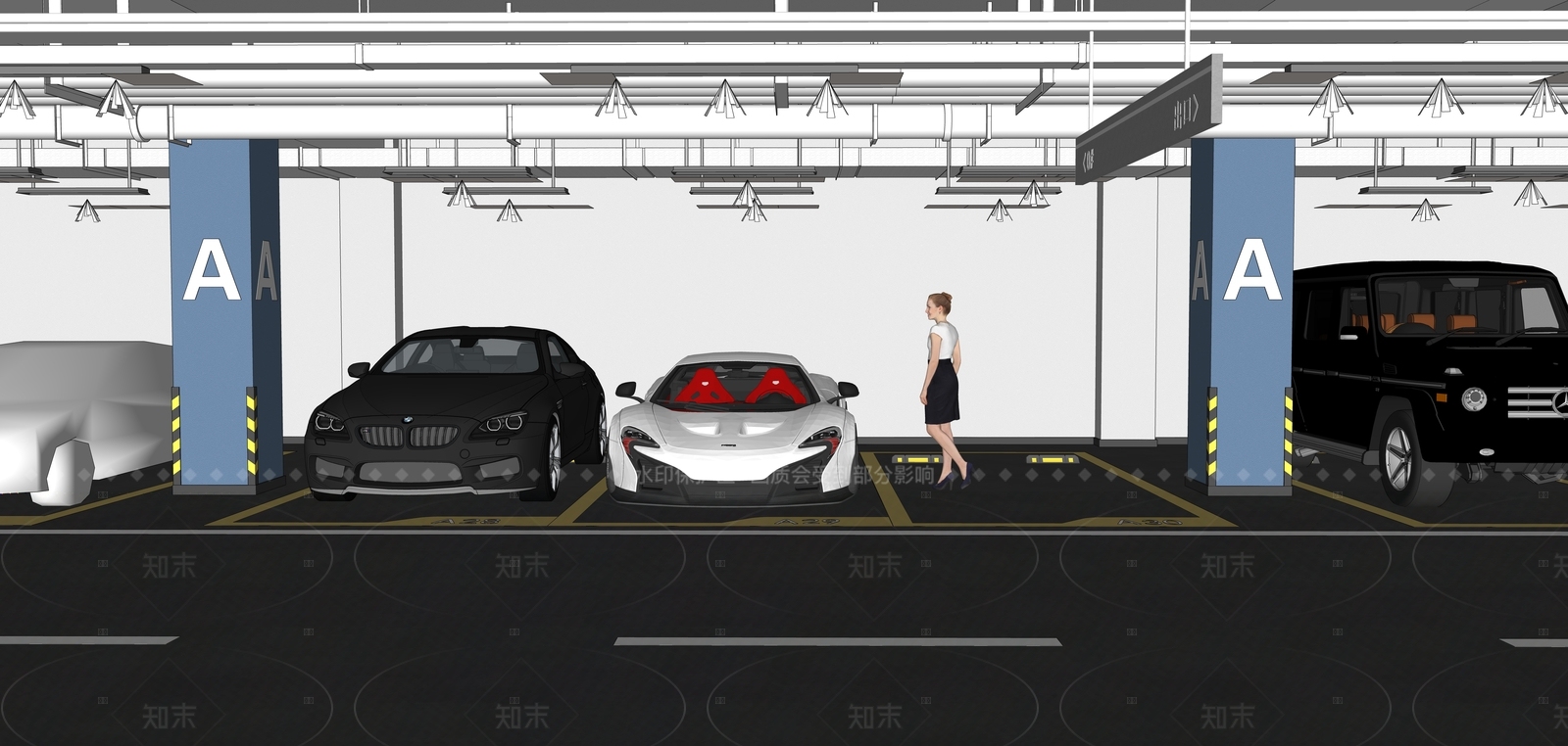 现代其他公共空间SU模型下载【ID:1208420003】