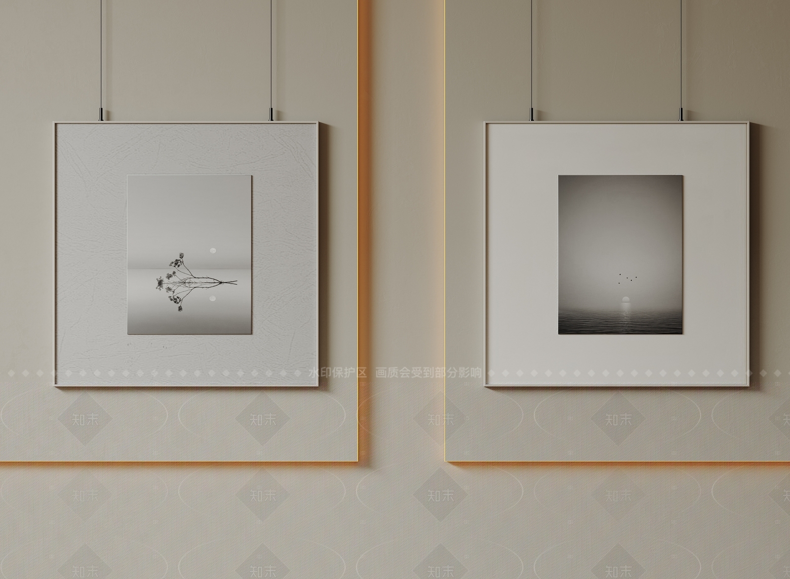 极简挂画3D模型下载【ID:1208430903】