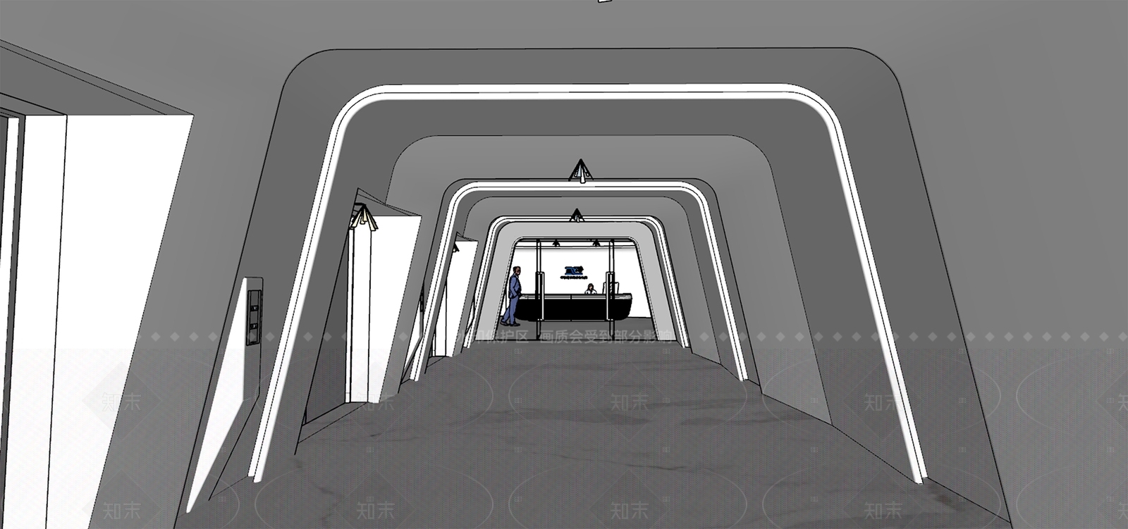 现代简约其他公共空间SU模型下载【ID:1208431408】