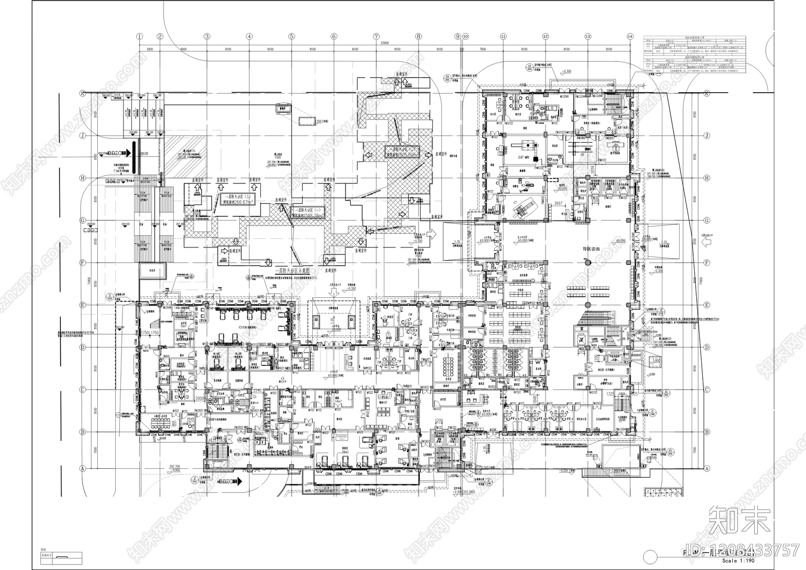 现代养老院cad施工图下载【ID:1208433757】
