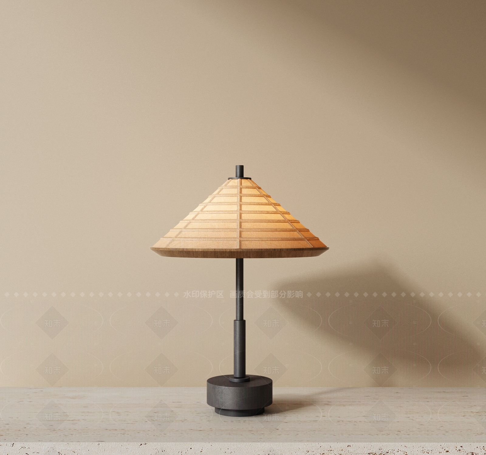 日式台灯3D模型下载【ID:1208435649】
