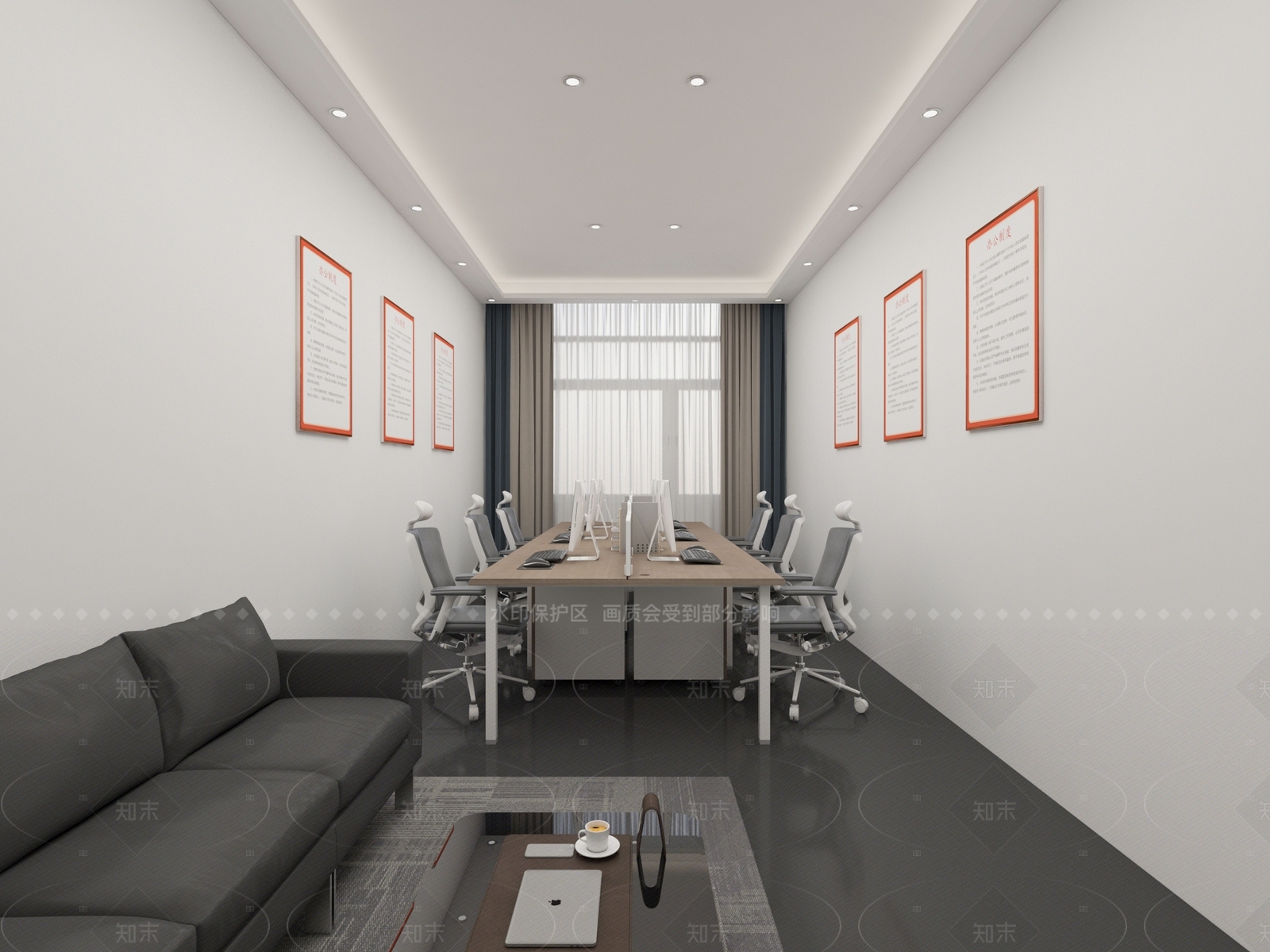 现代简约办公室3D模型下载【ID:1208436715】