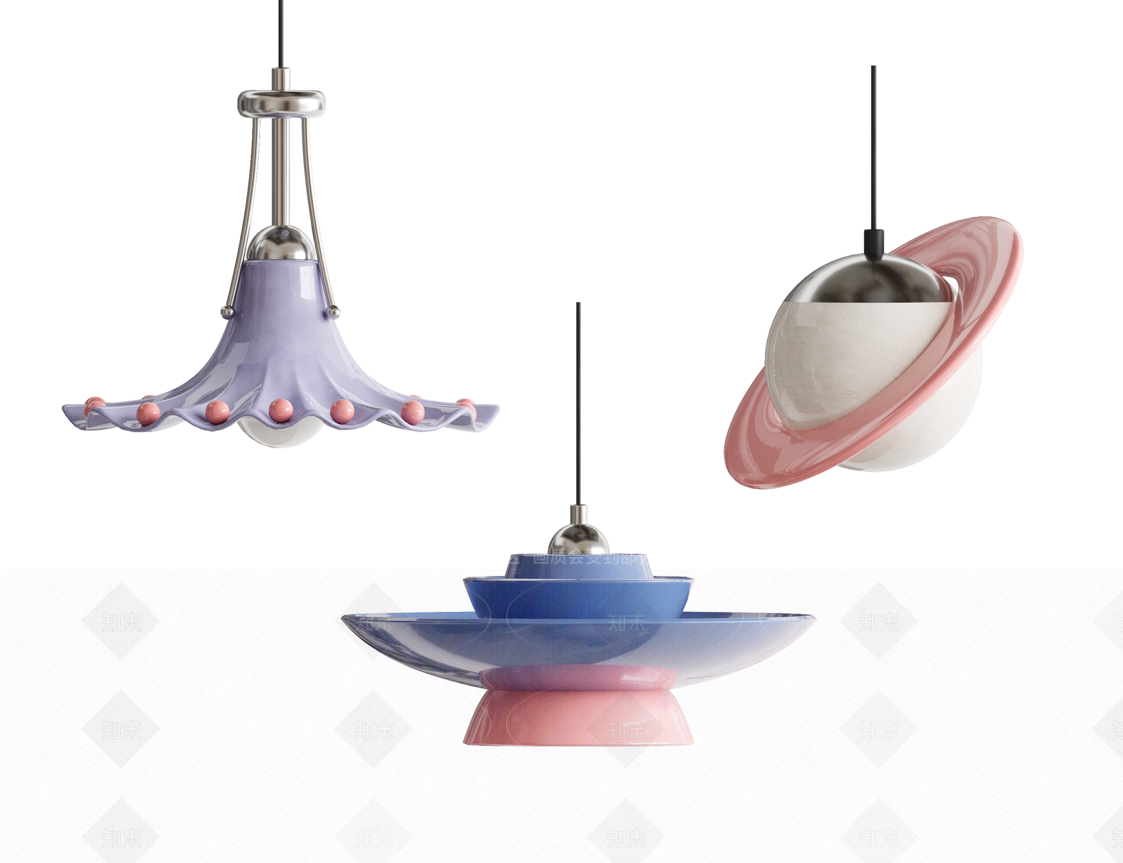 童趣未来风儿童房吊灯3D模型下载【ID:1208437330】