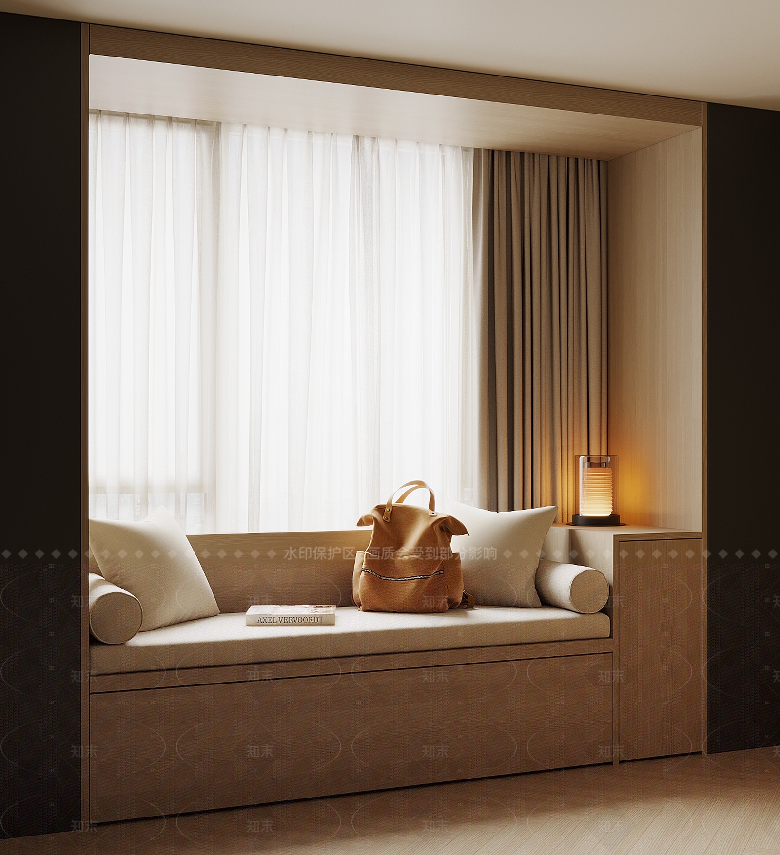 原木风飘窗3D模型下载【ID:1208441001】