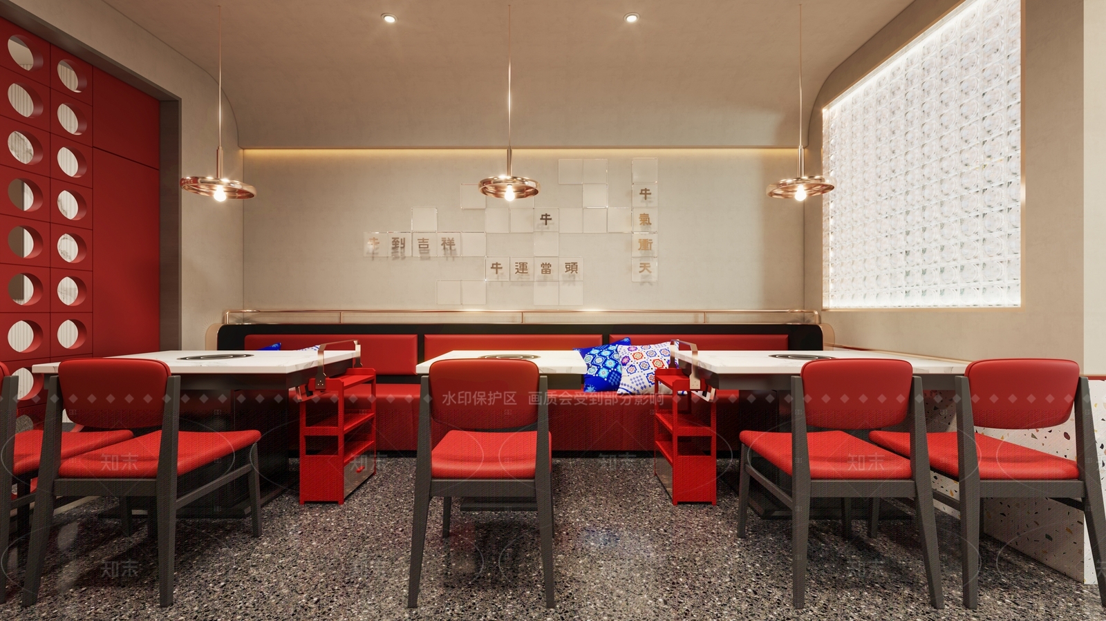 现代简约火锅店3D模型下载【ID:1208441130】