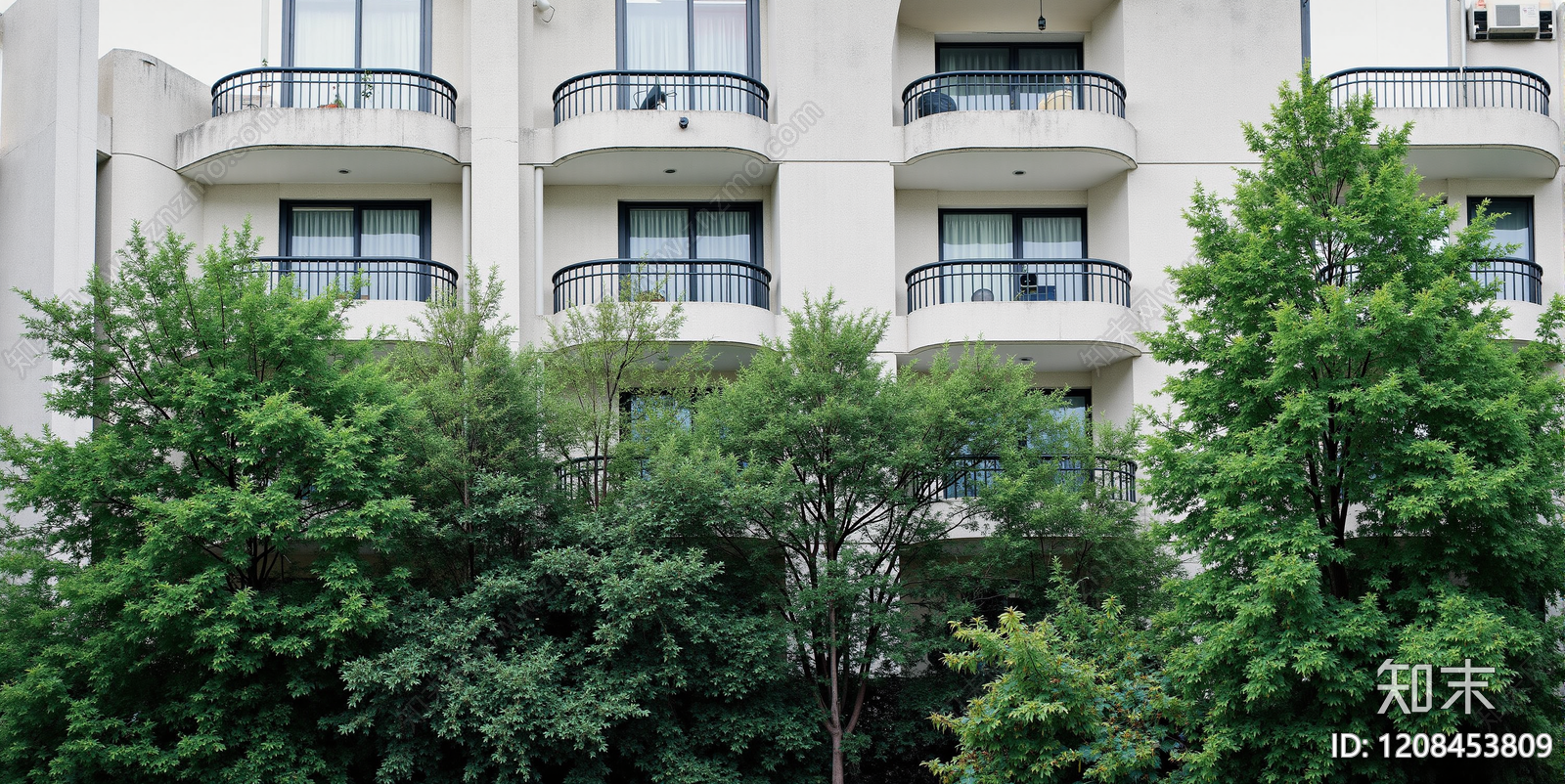 现代欧式小区外景贴图下载【ID:1208453809】