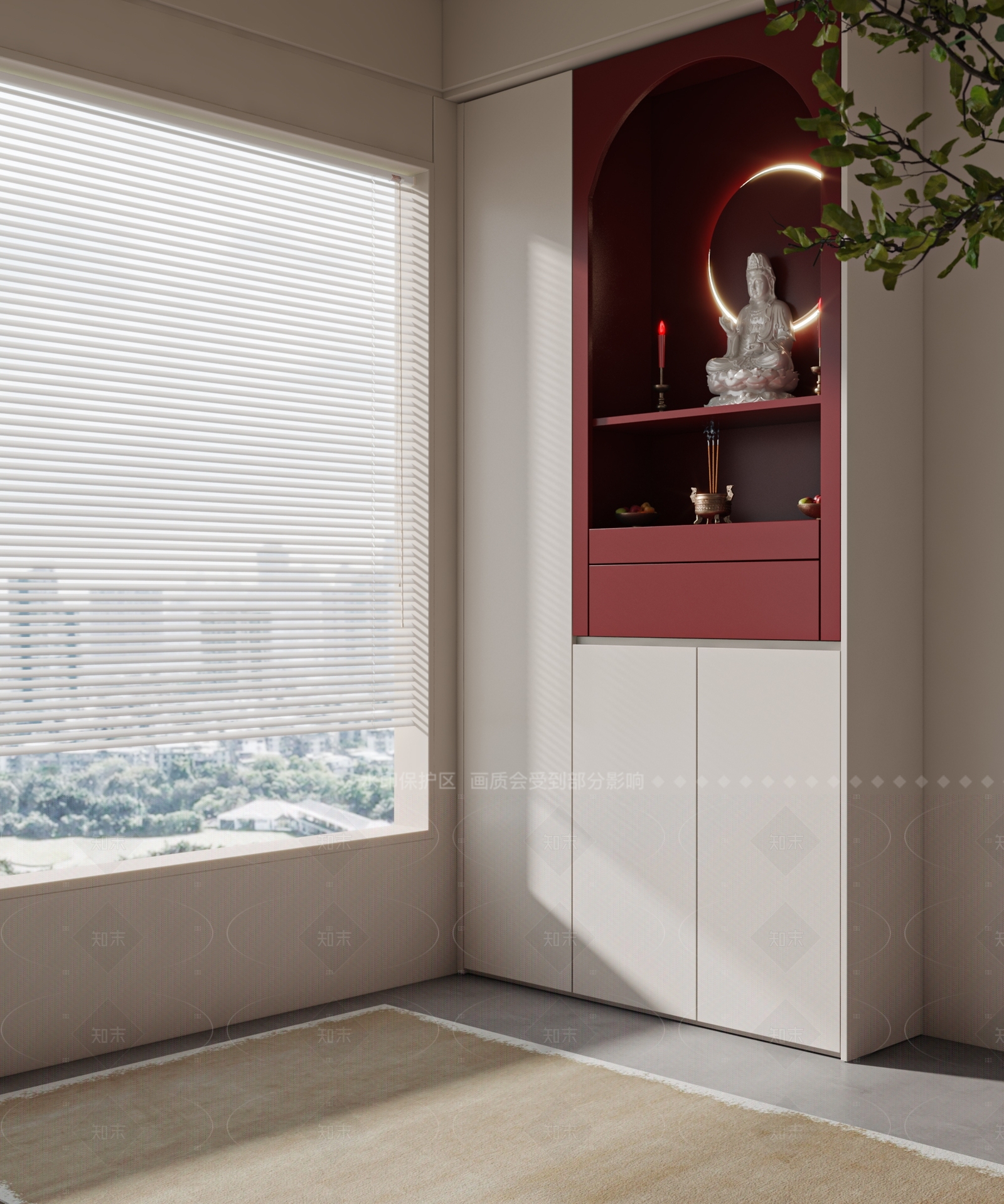 新中式佛龛3D模型下载【ID:1208455938】