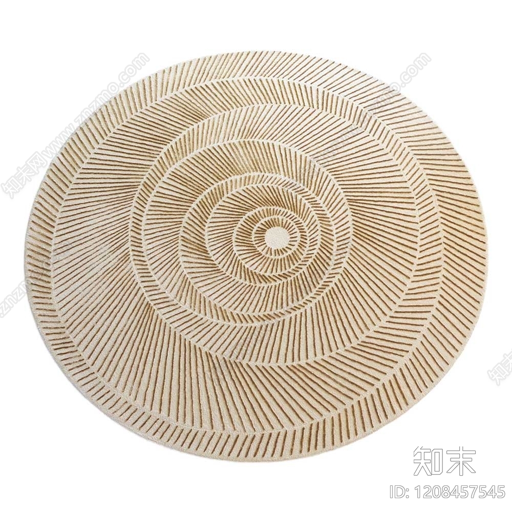 现代法式圆形地毯贴图下载【ID:1208457545】