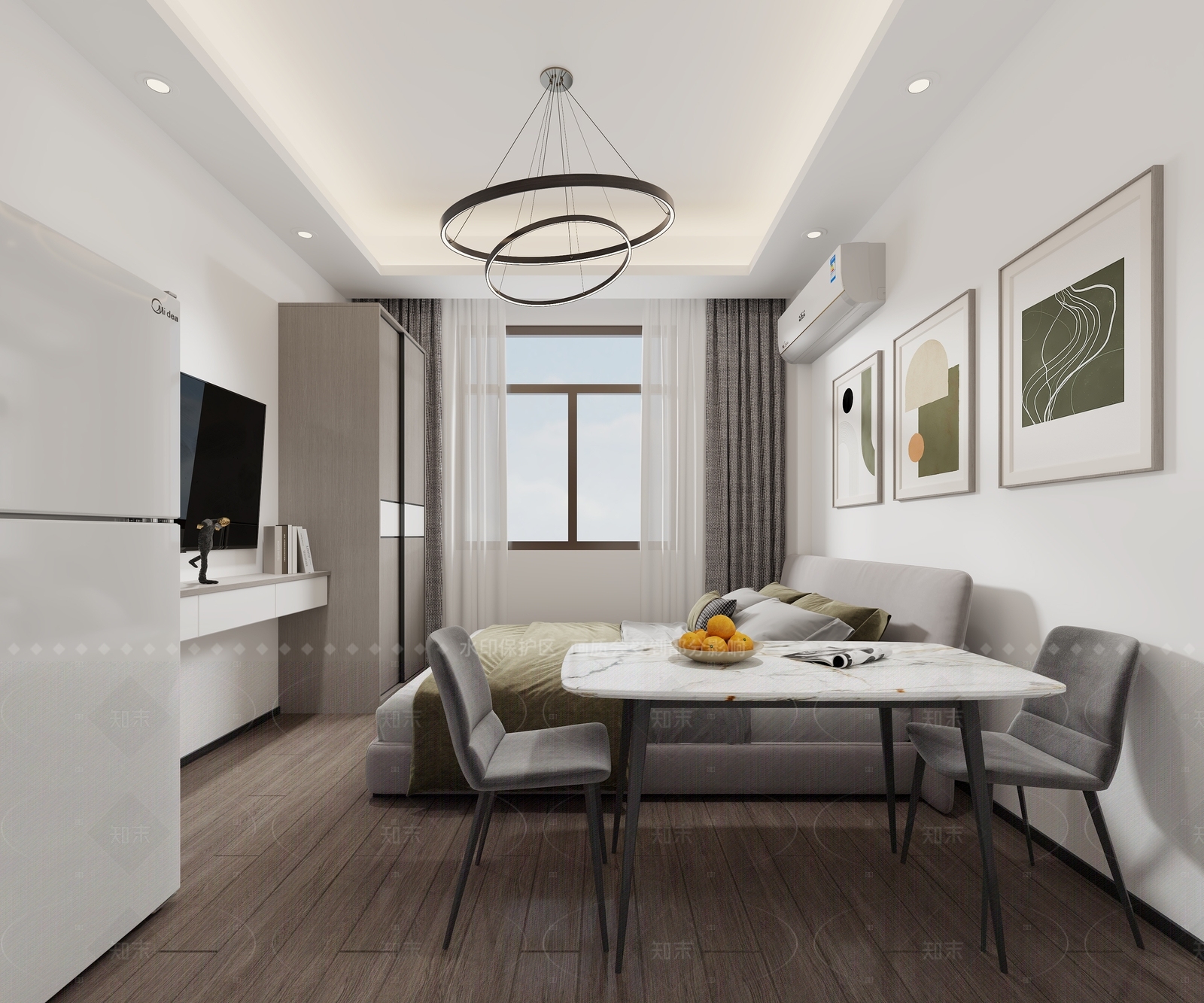 现代简约公寓3D模型下载【ID:1208458726】