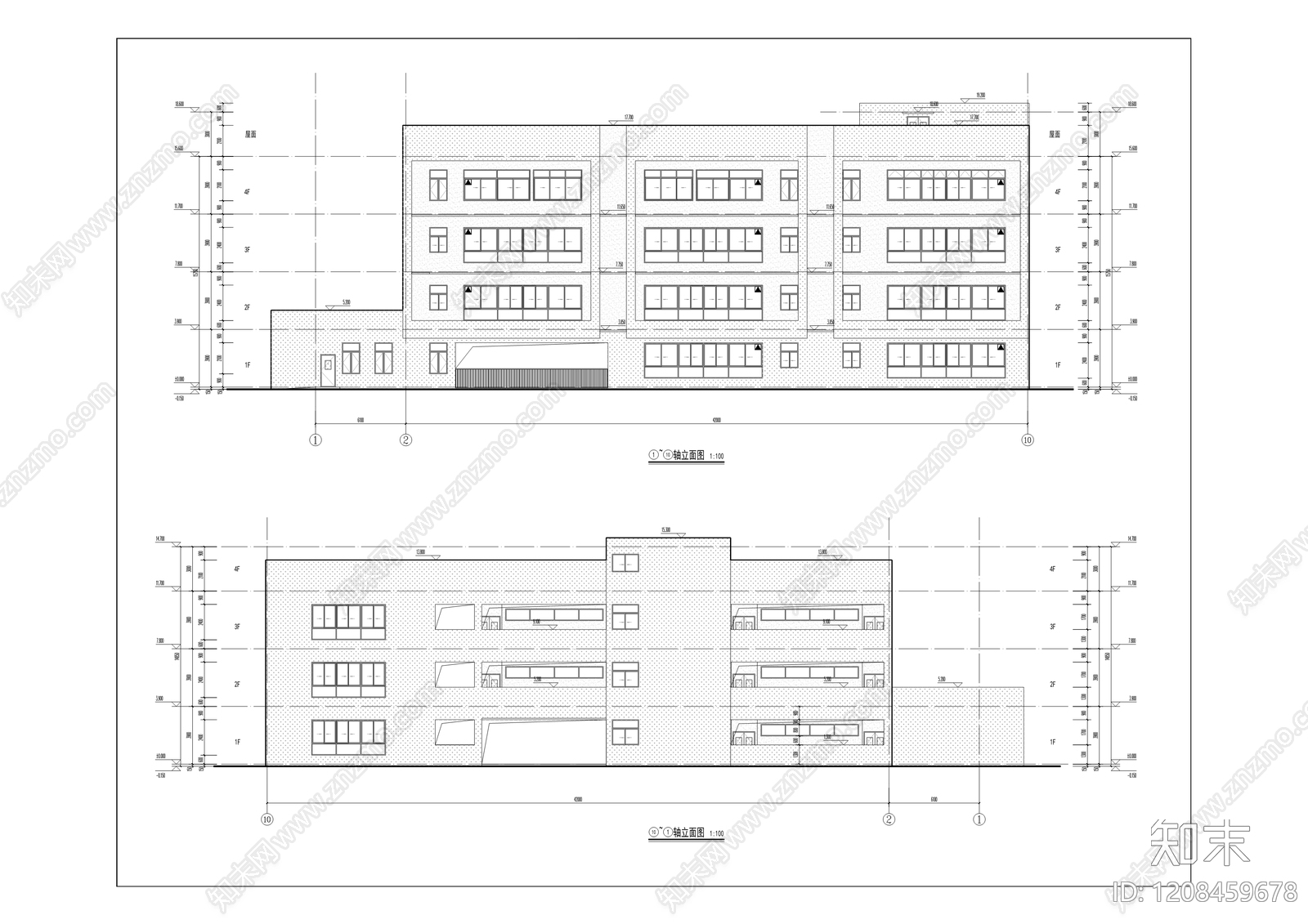 现代幼儿园建筑cad施工图下载【ID:1208459678】