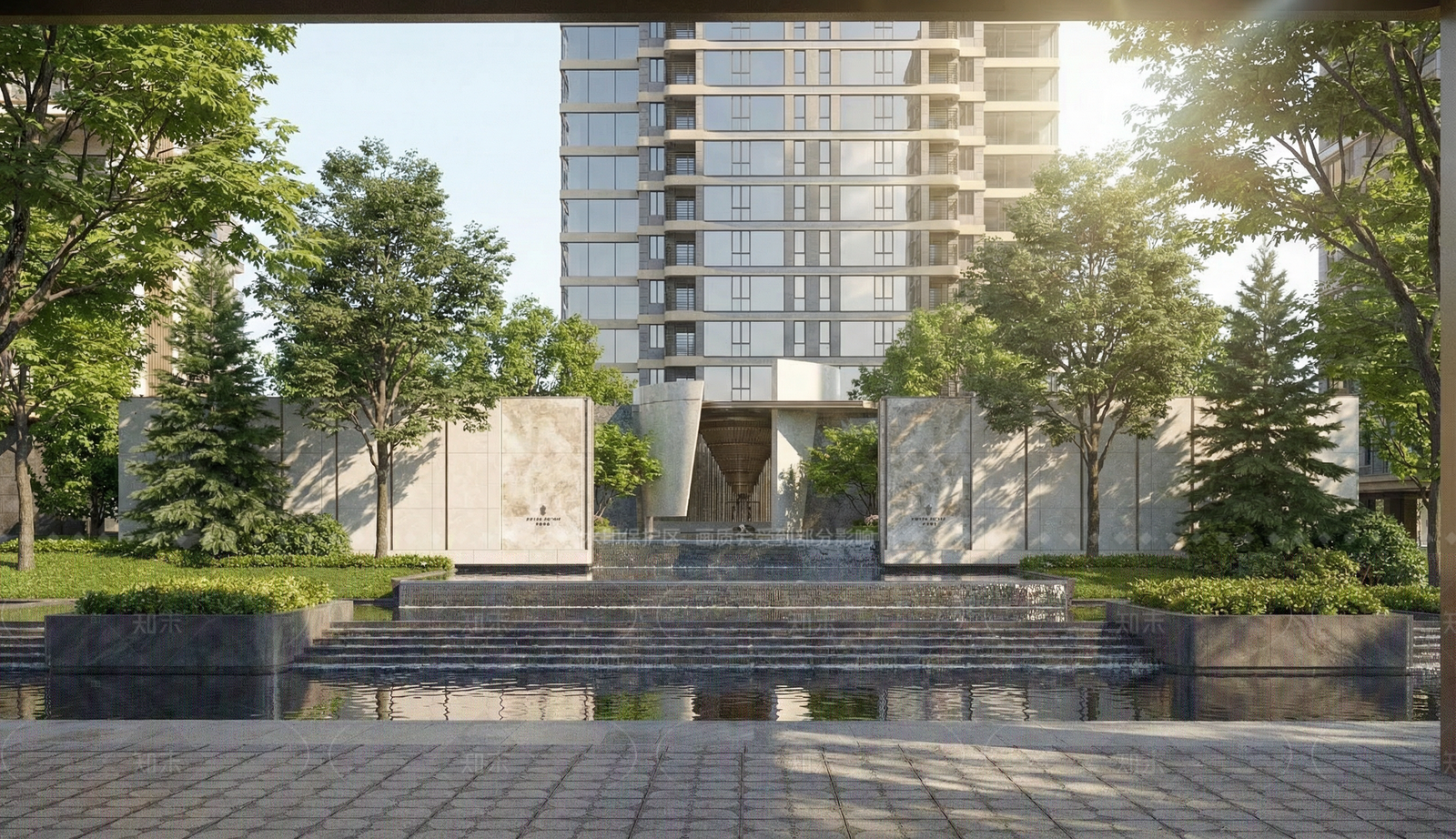 现代住宅区景观SU模型下载【ID:1208461556】