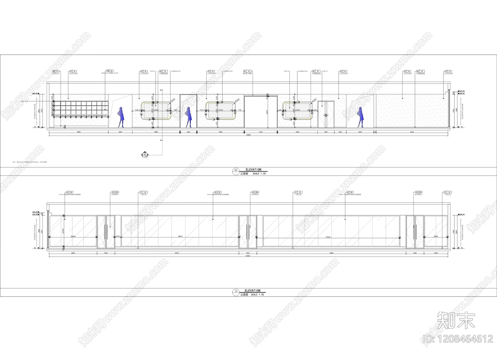 现代整体办公空间cad施工图下载【ID:1208464612】