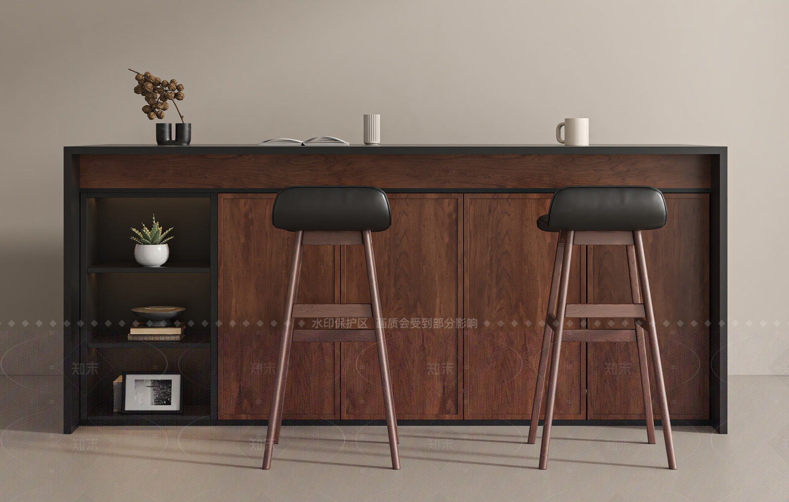 现代简约吧台3D模型下载【ID:1208466907】