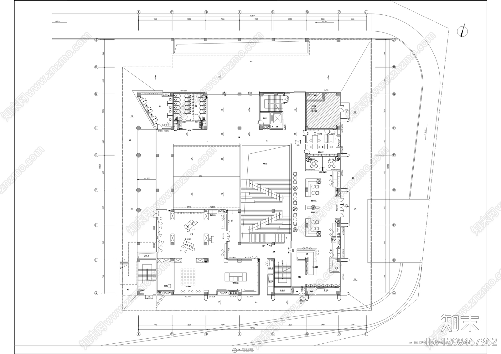 现代教室cad施工图下载【ID:1208467362】