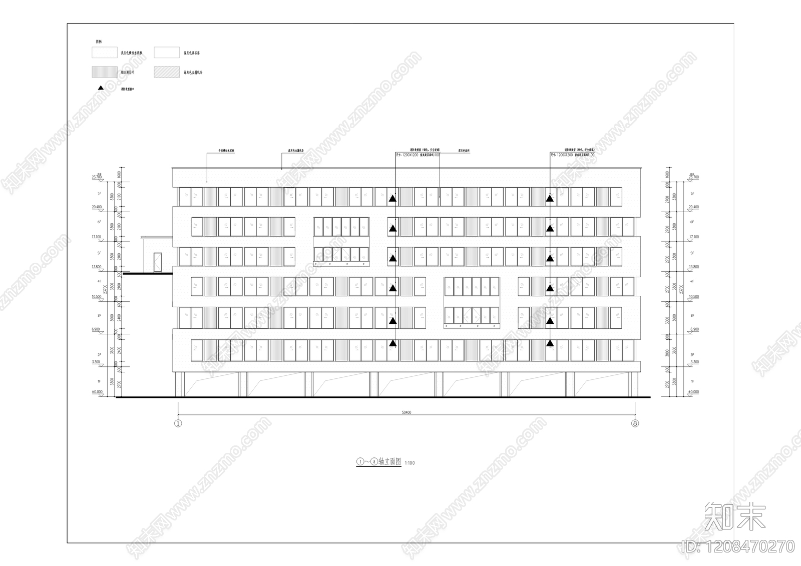 现代学校建筑cad施工图下载【ID:1208470270】