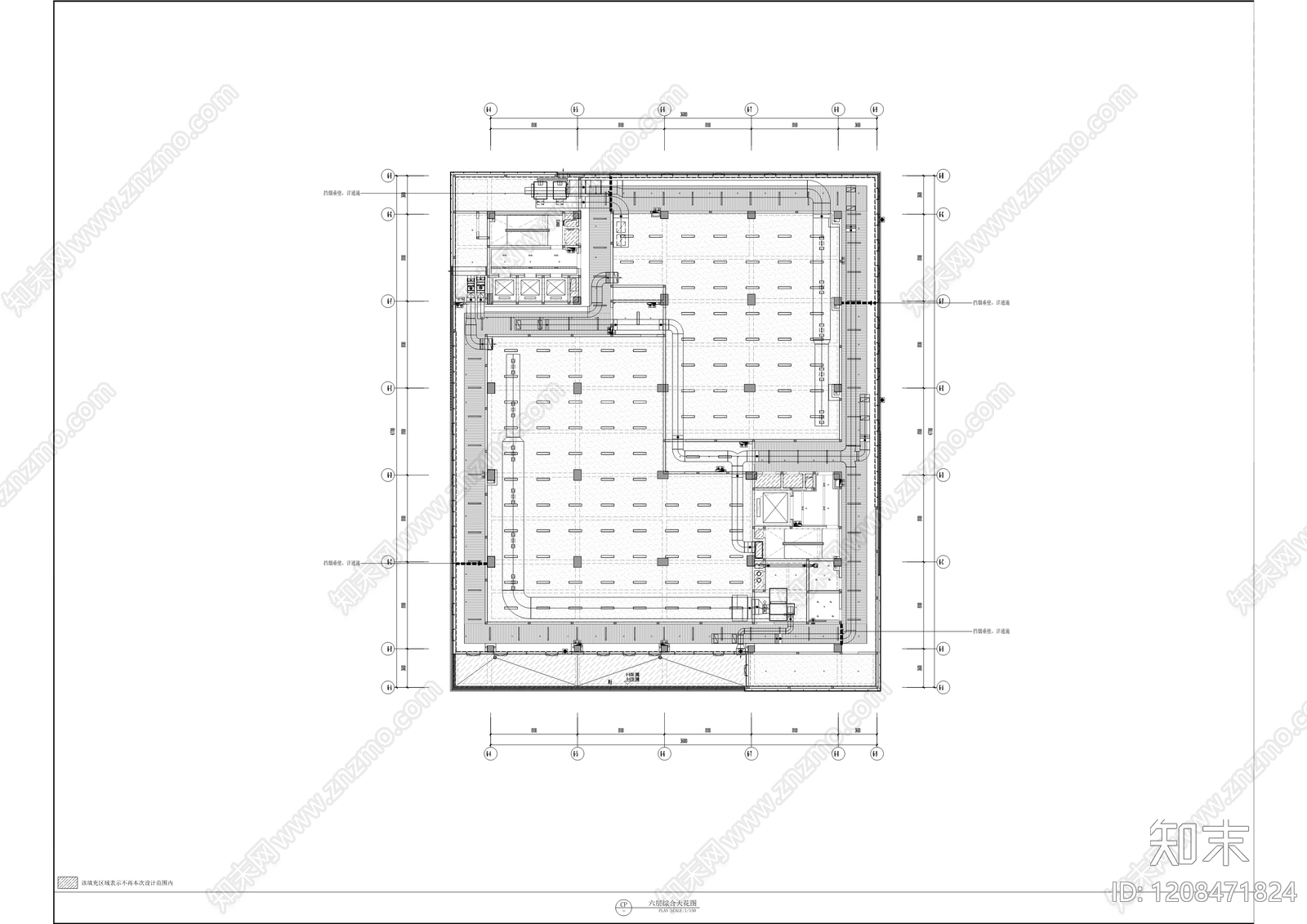 现代整体办公空间施工图下载【ID:1208471824】