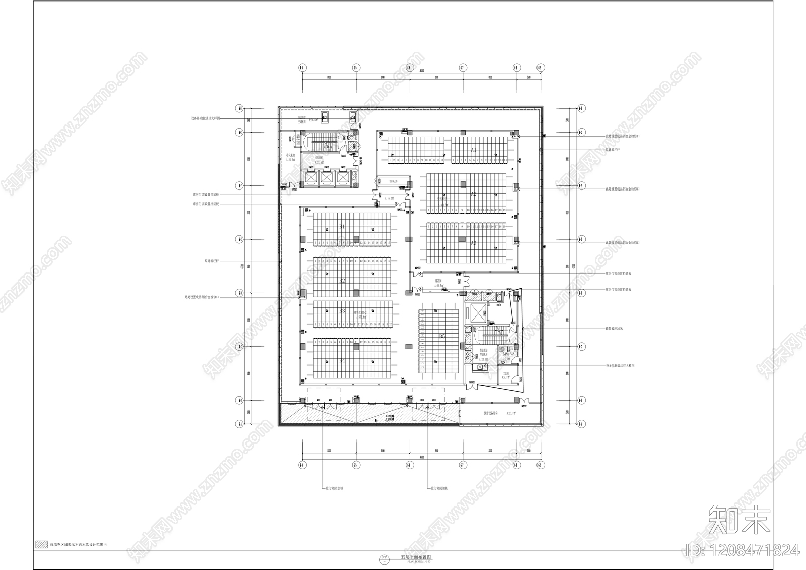 现代整体办公空间cad施工图下载【ID:1208471824】