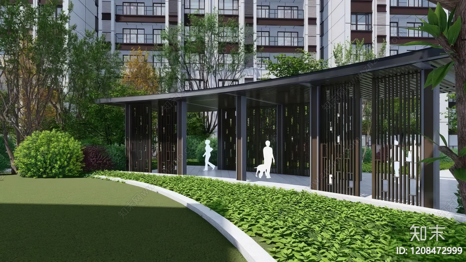 新中式现代廊架施工图下载【ID:1208472999】