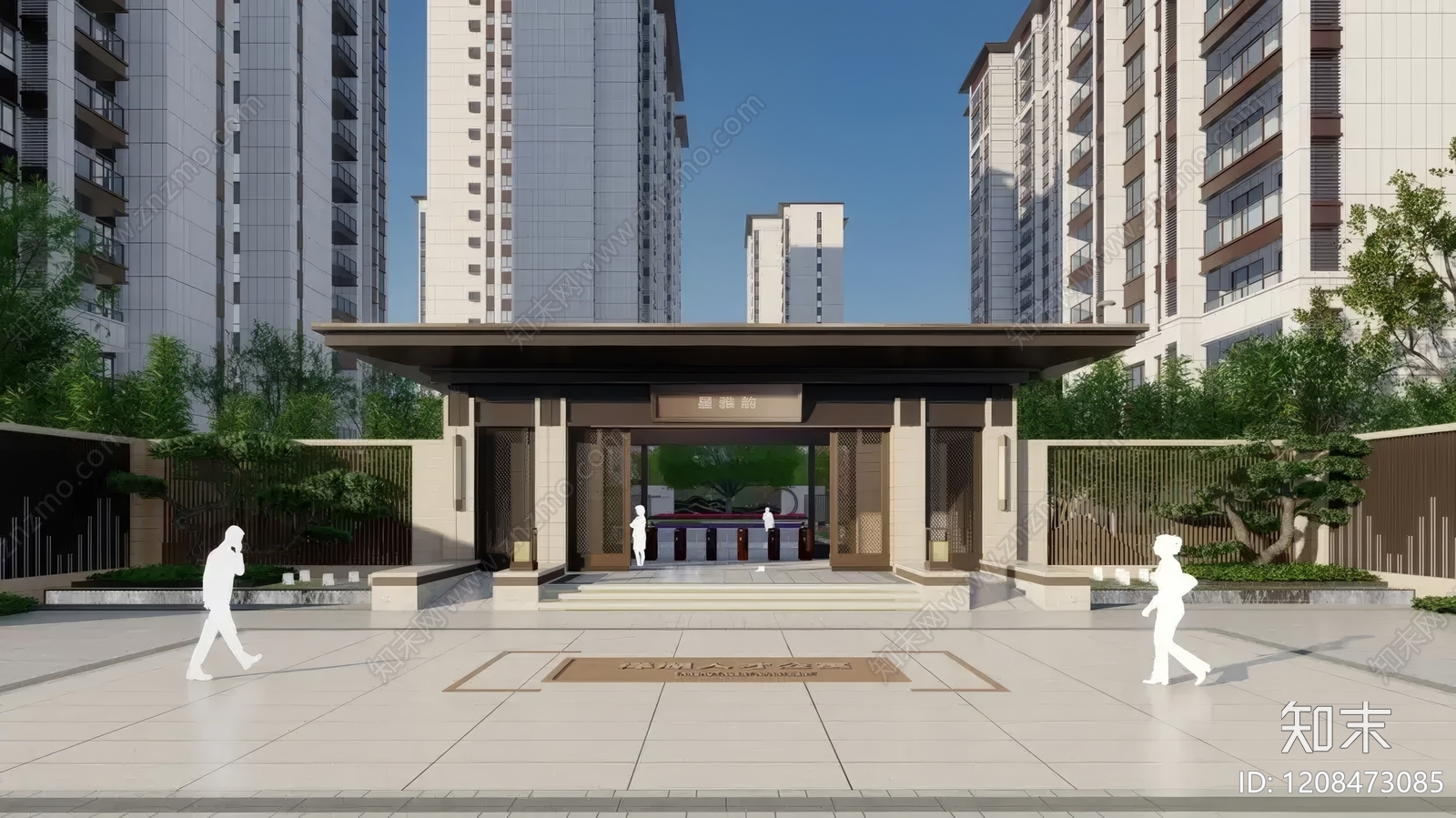 新中式中式门楼施工图下载【ID:1208473085】