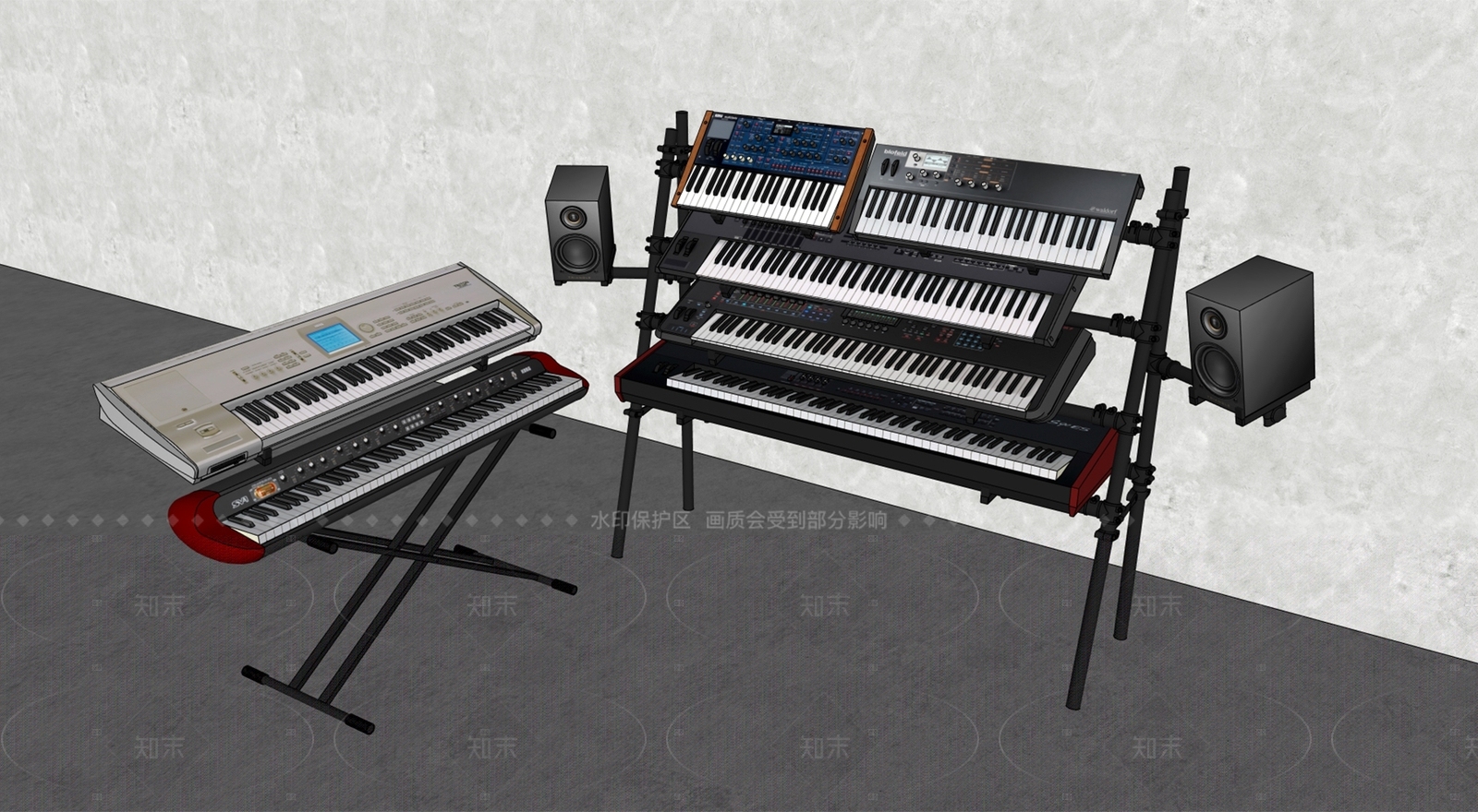 乐器SU模型下载【ID:1208476986】