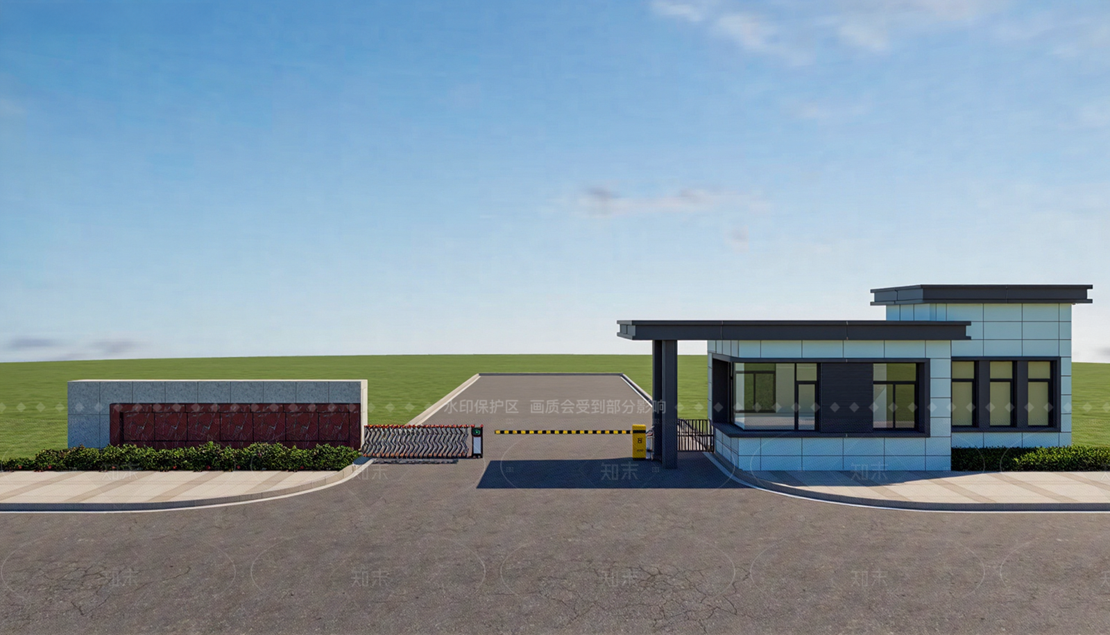 现代门卫室SU模型下载【ID:1208478572】