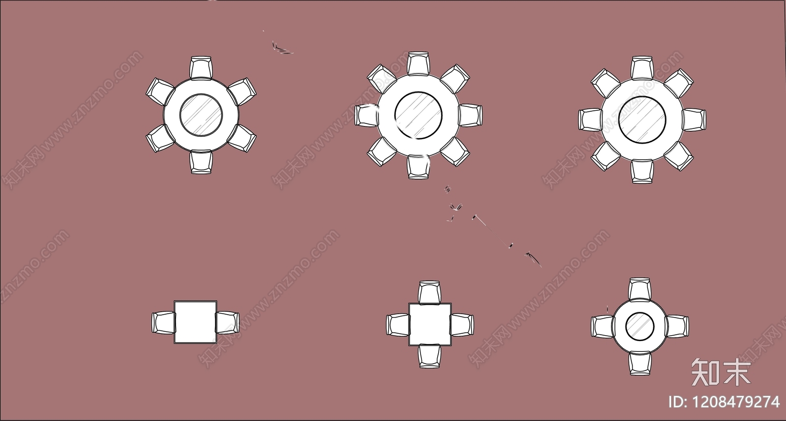 现代简约桌子施工图下载【ID:1208479274】
