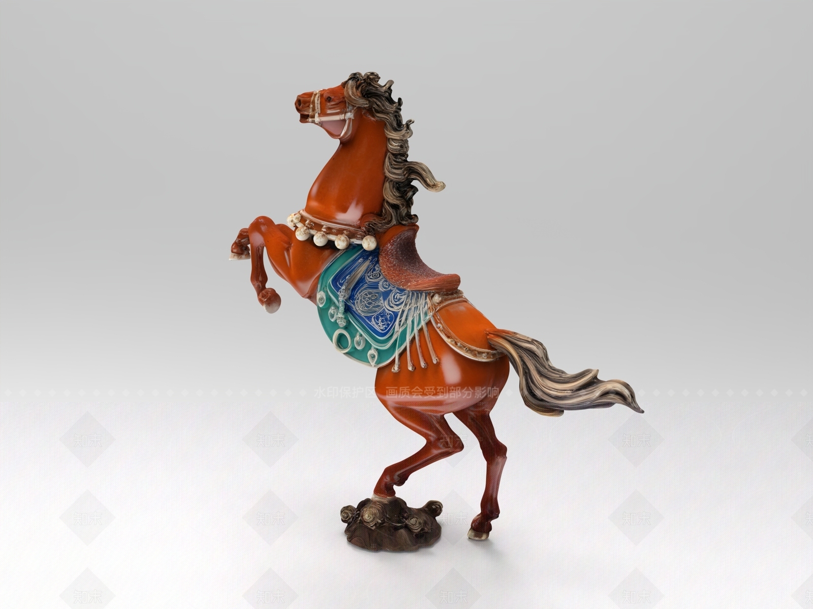 新中式雕塑摆件3D模型下载【ID:1208479827】