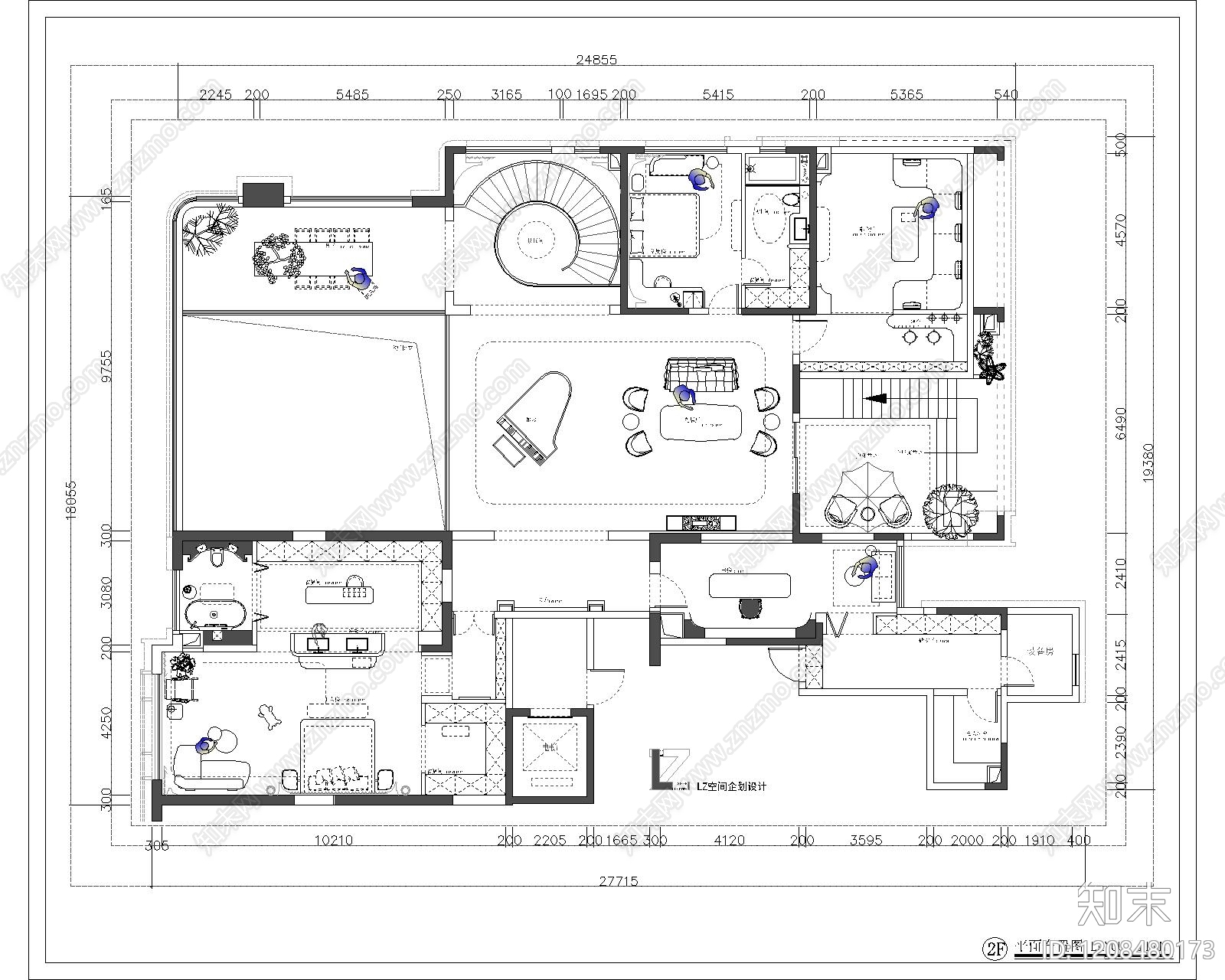 超大型平层cad施工图下载【ID:1208480173】