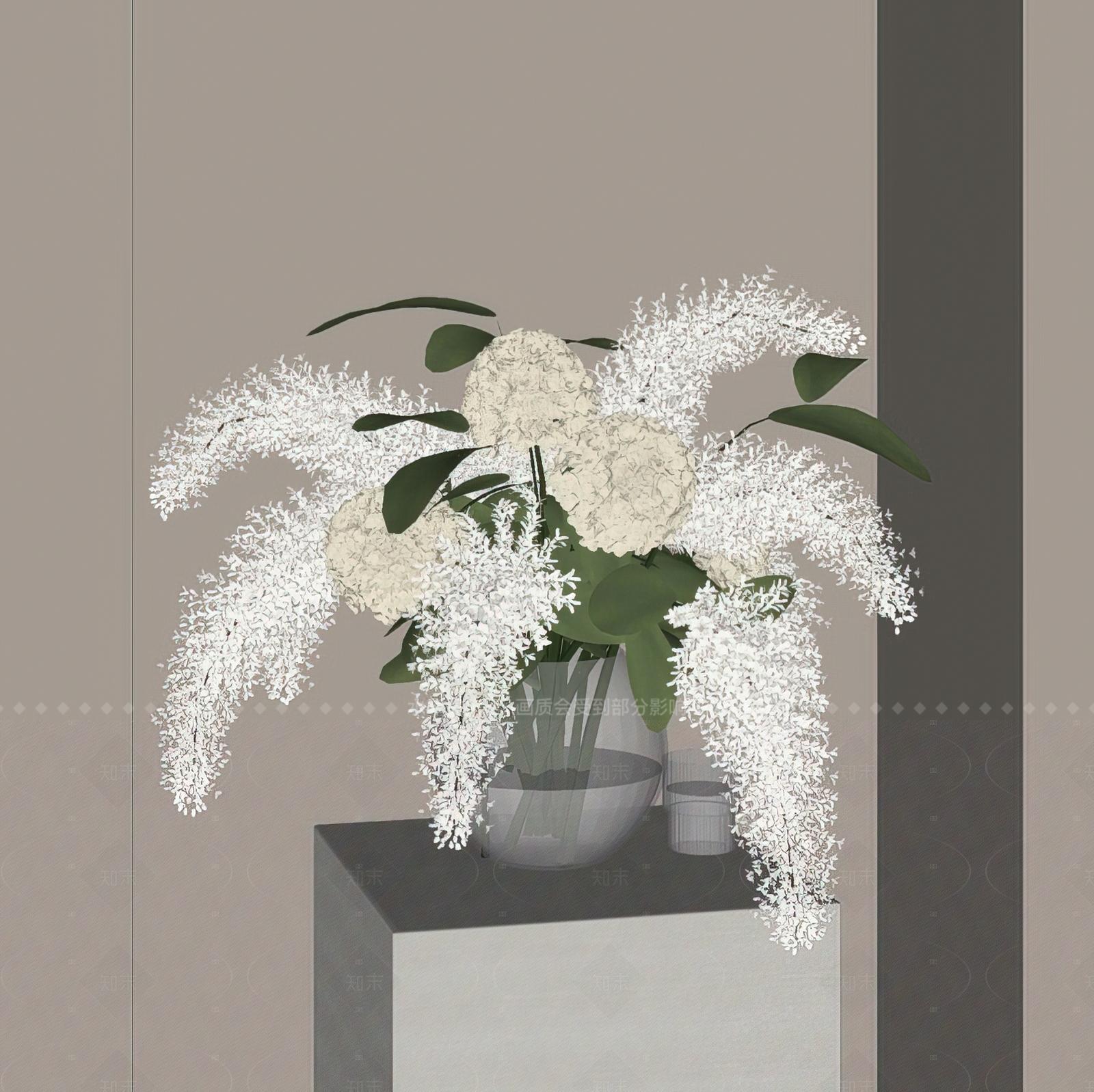 现代法式花艺SU模型下载【ID:1208480524】