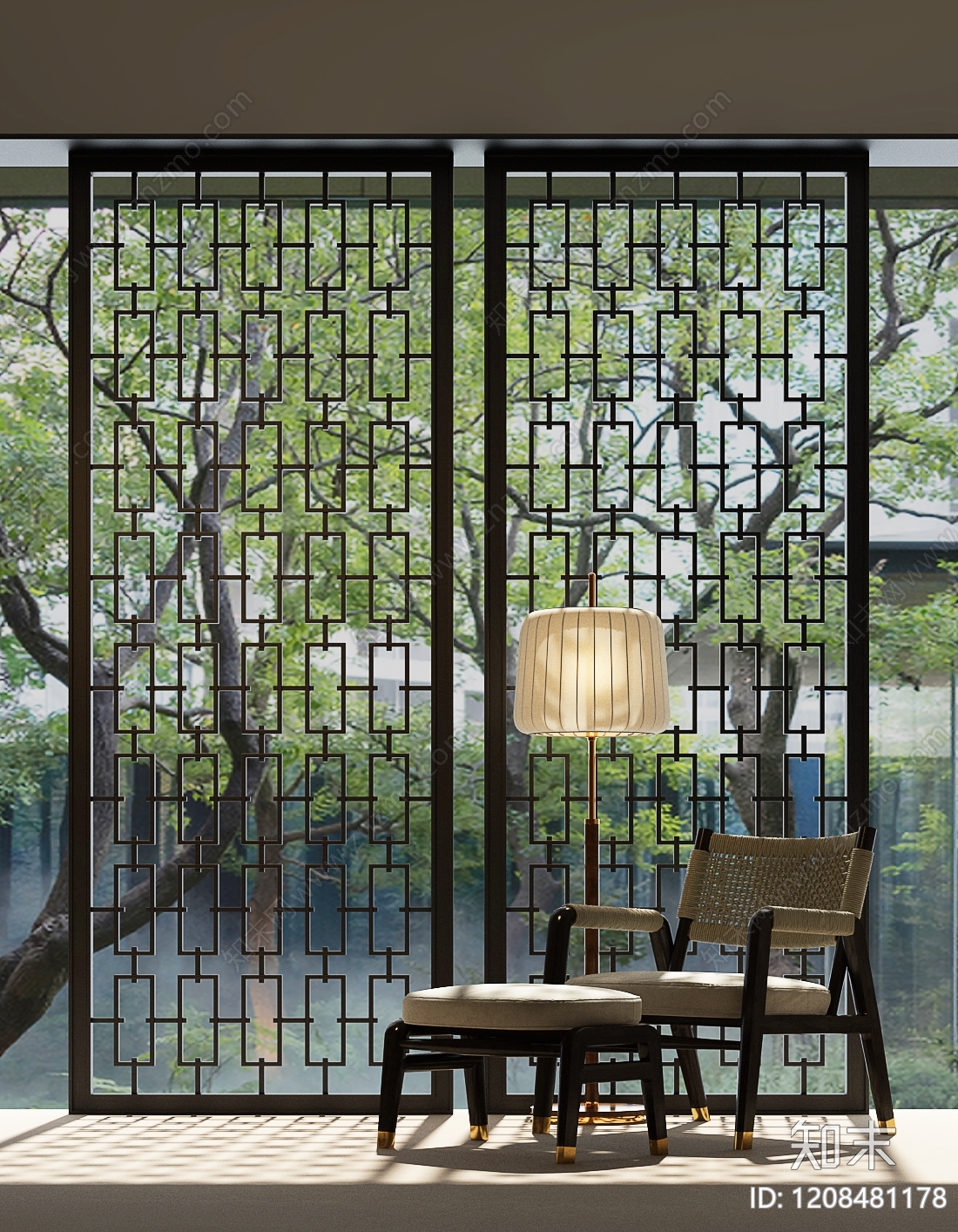 新中式宋式客厅3D模型下载【ID:1208481178】