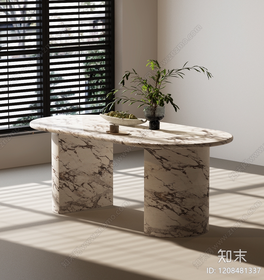 现代意式餐桌SU模型下载【ID:1208481337】