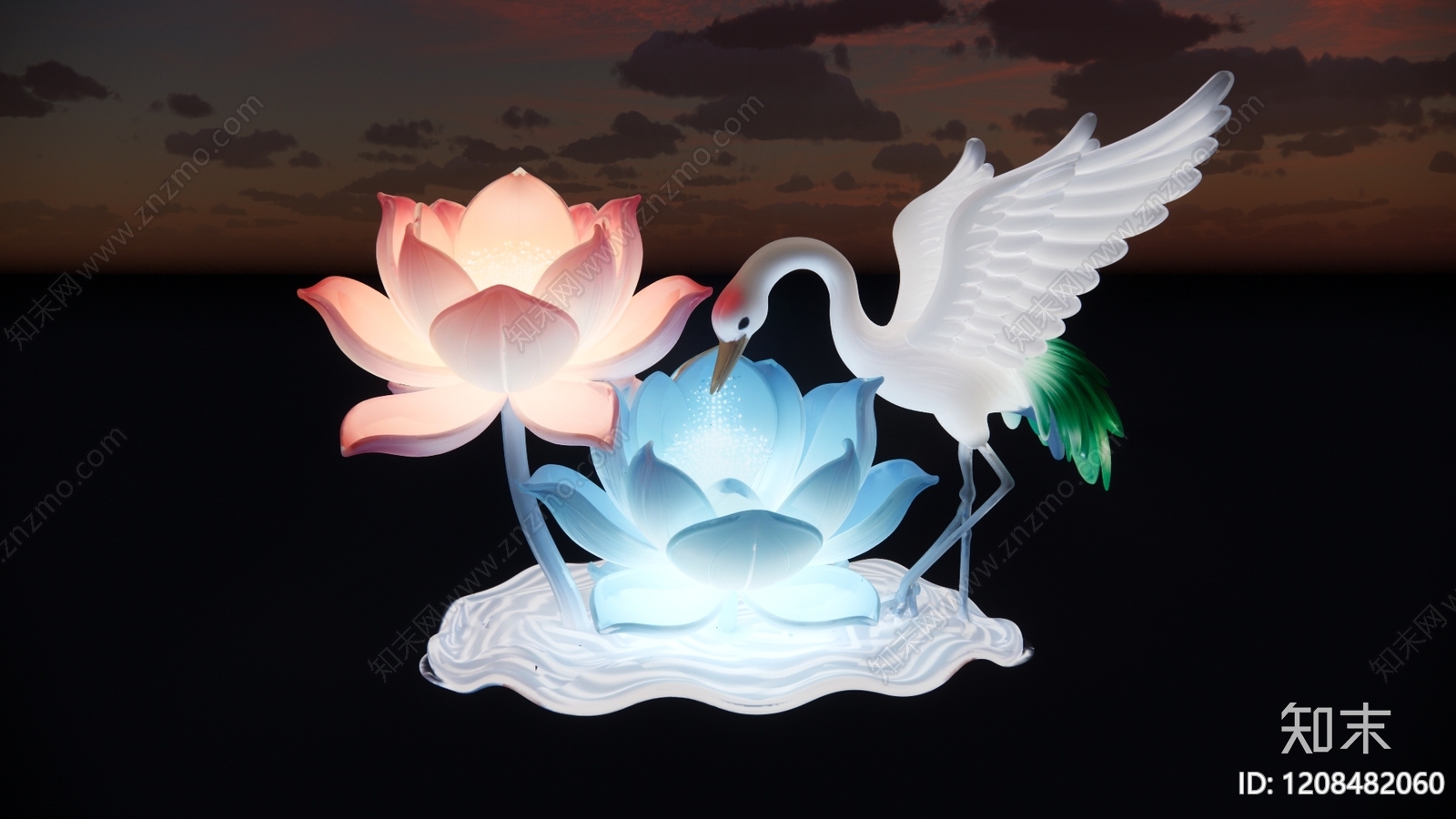 新中式雕塑摆件3D模型下载【ID:1208482060】