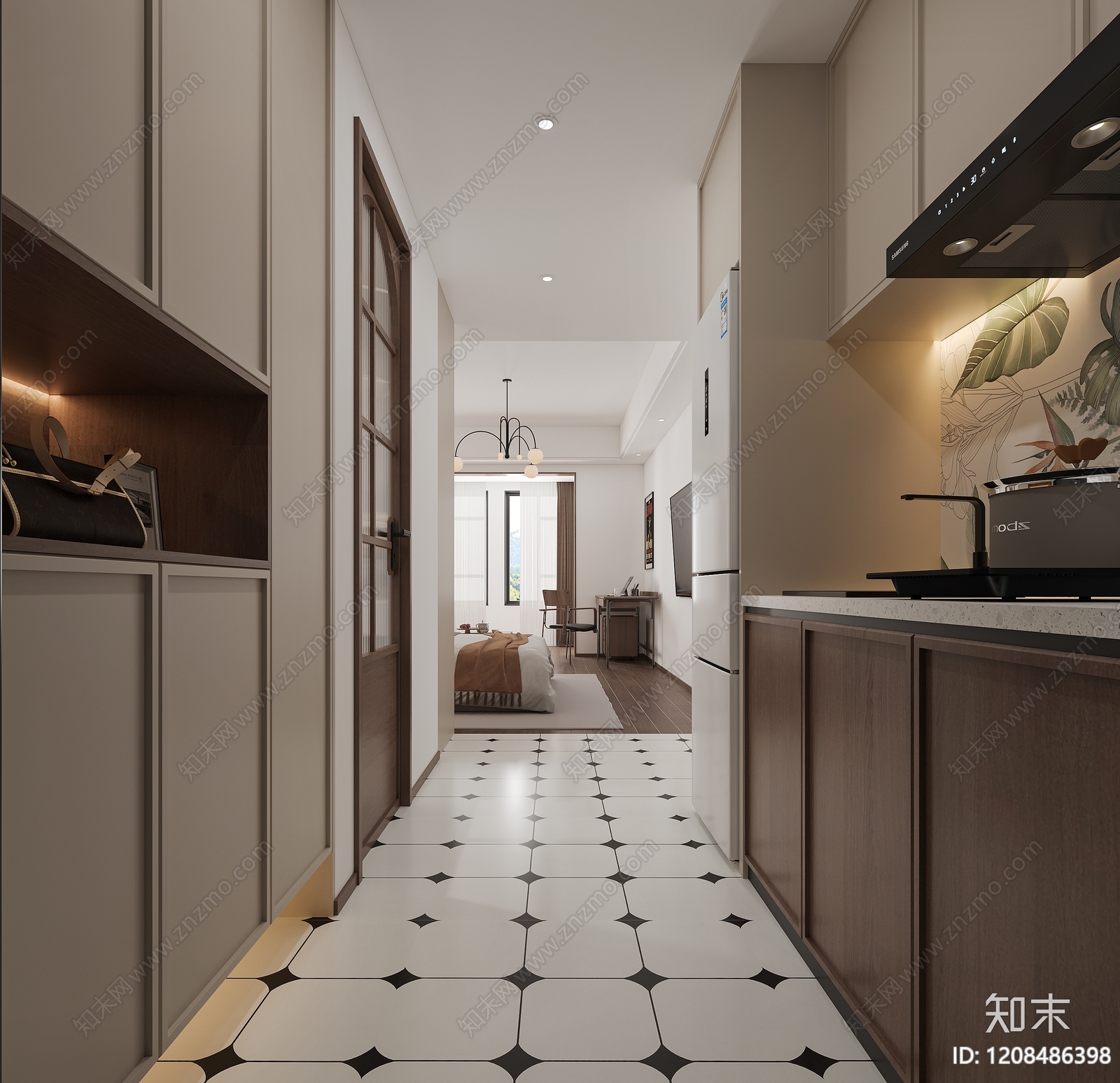 奶油风公寓3D模型下载【ID:1208486398】