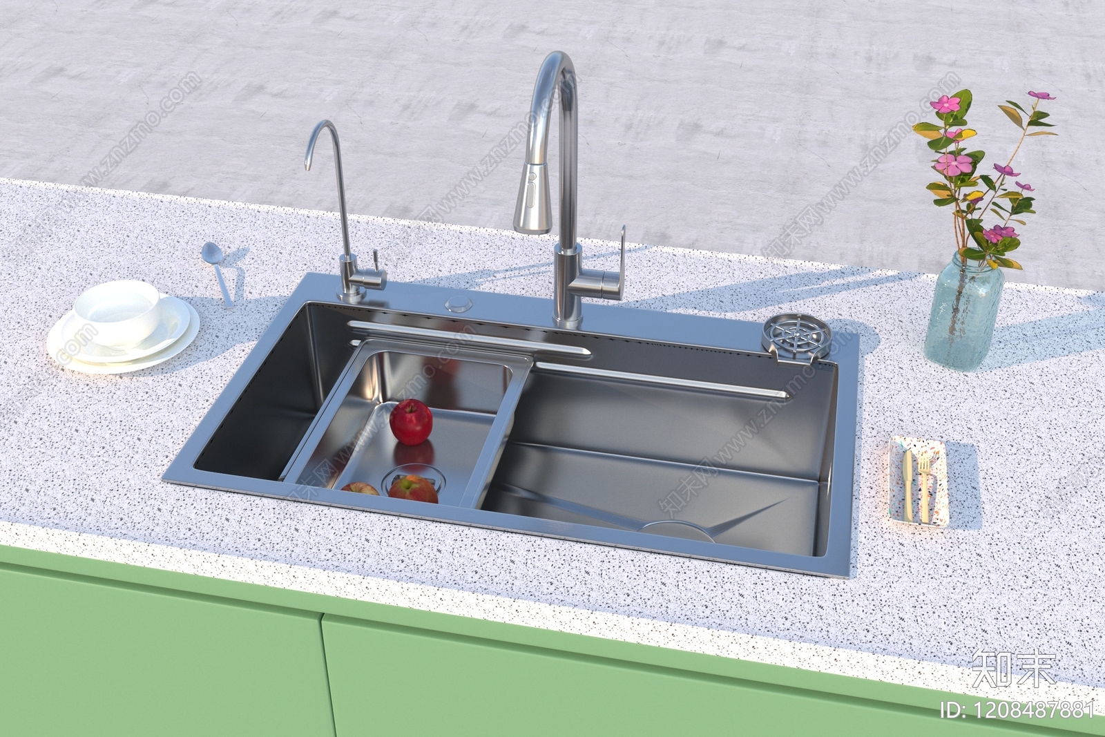 现代简约水槽3D模型下载【ID:1208487881】